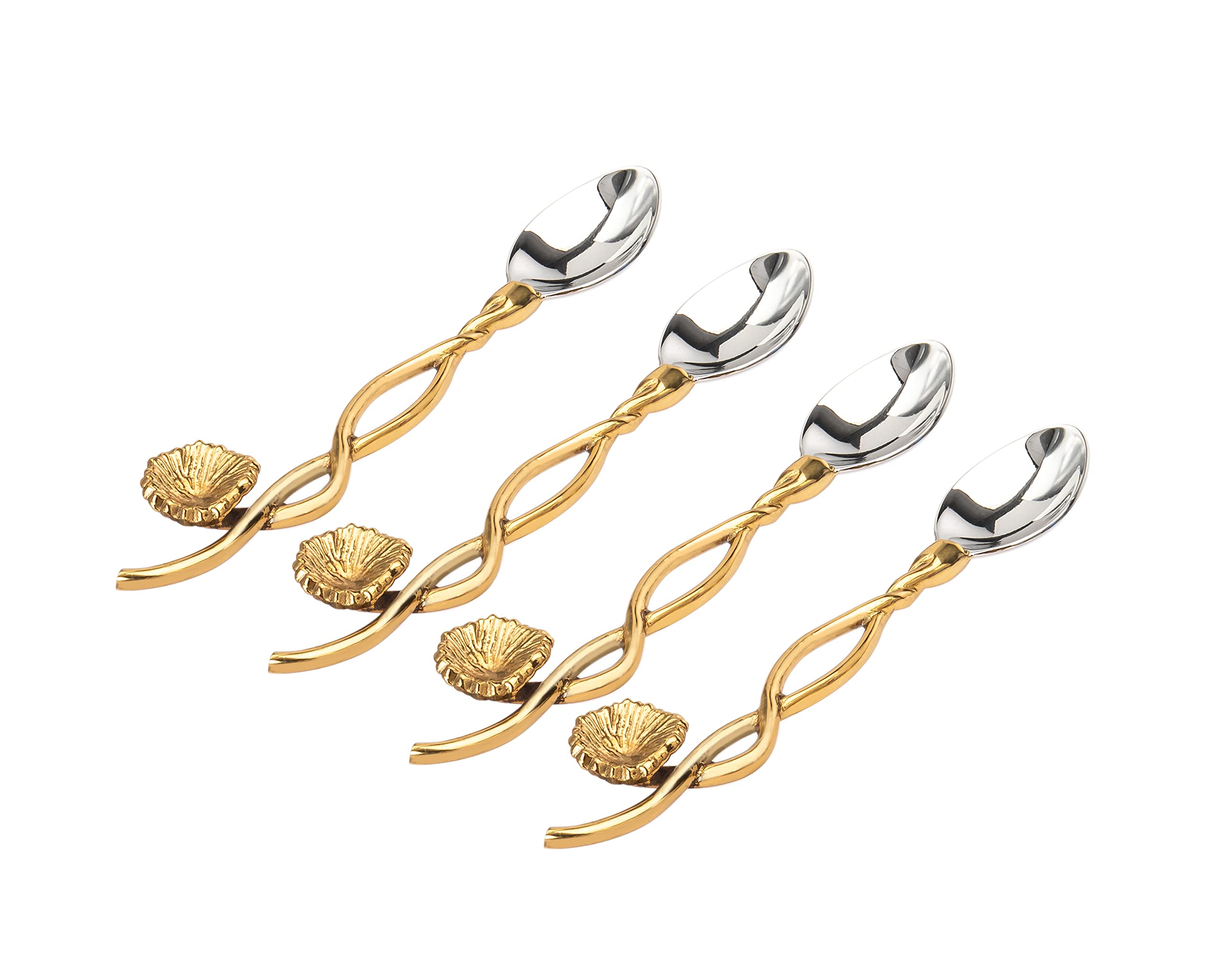 Godinger Appetizer Spoon, Salad Spoon Dessert Spoon Set, Mayfair, Set Of 4