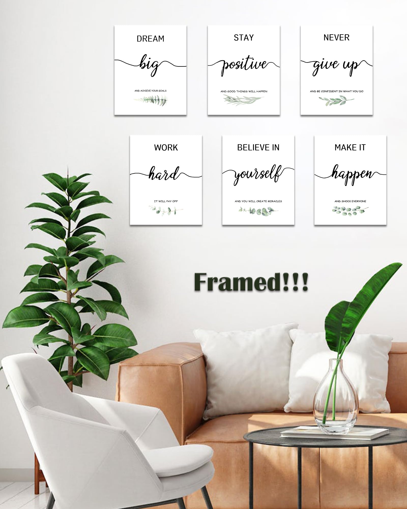 Drsoum Inspirational Wall Art Home Office Decor, Motivational Wall Decor For Bedroom Living Room Office Classroom, Positive Affi