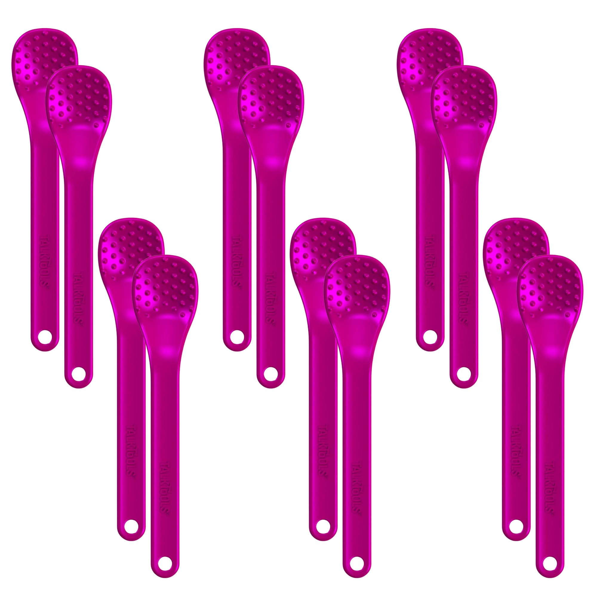 Talktools Bumpy Magenta Spoons | Provides Oral Awareness During Feeding | Encourages Lip Closure | Normalize Acceptance Of Foods