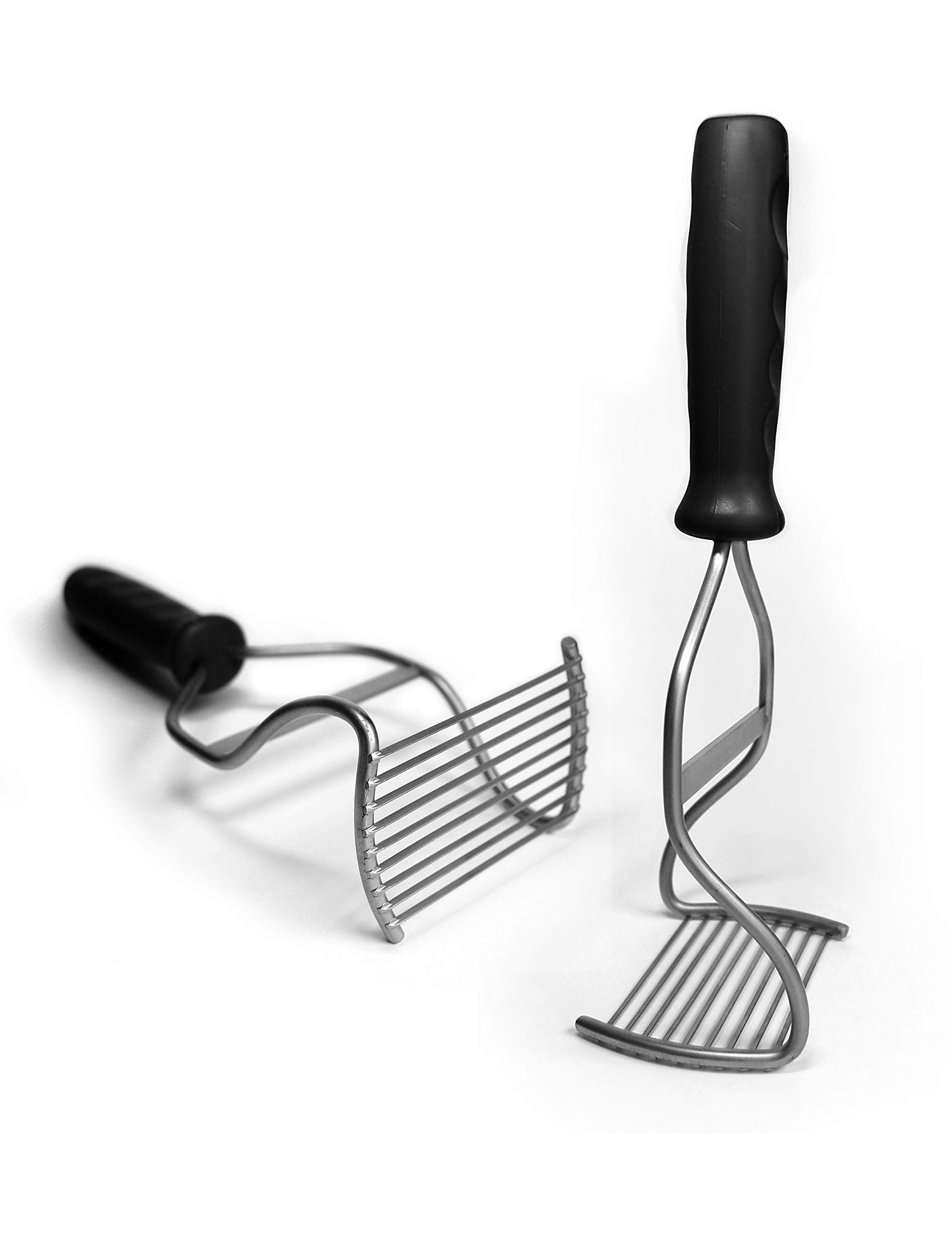 Kitchen Innovations Diamond Series Masher - World'S Best Handheld Masher And Blender - Stainless Steel Blades With Ergonomic Rub