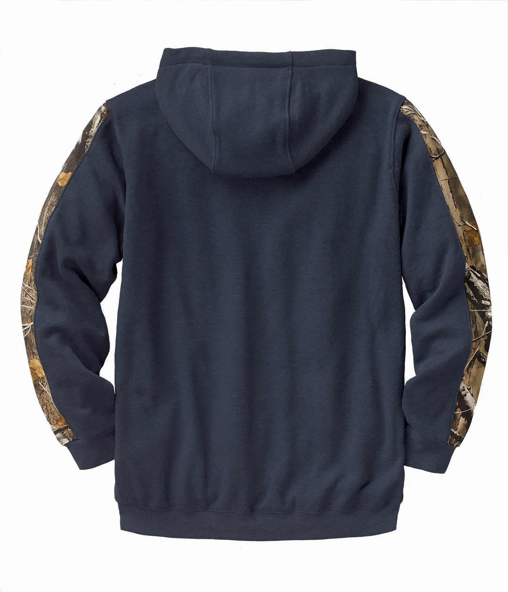 Legendary Whitetails Mens Standard Camo Outfitter Hoodie, Navy, Medium