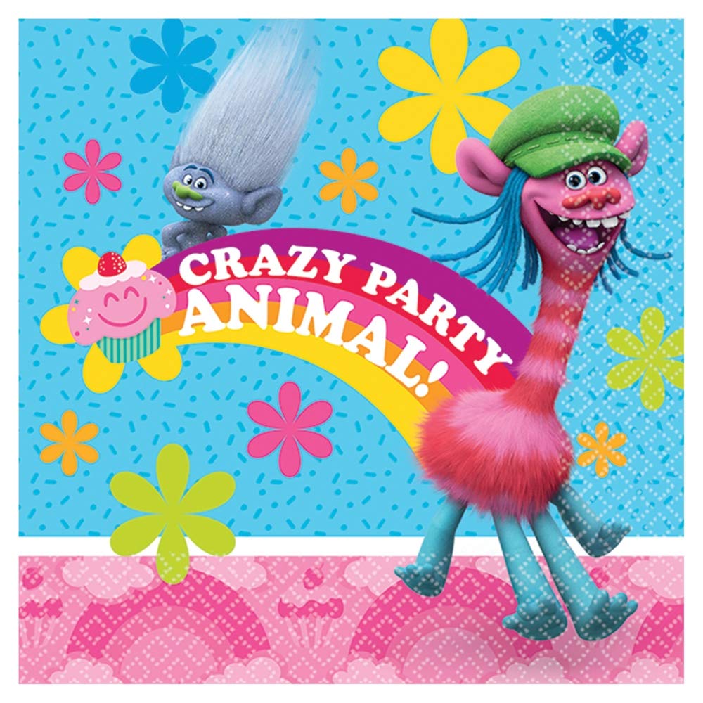 Trolls Bev Napkins 16 Pack