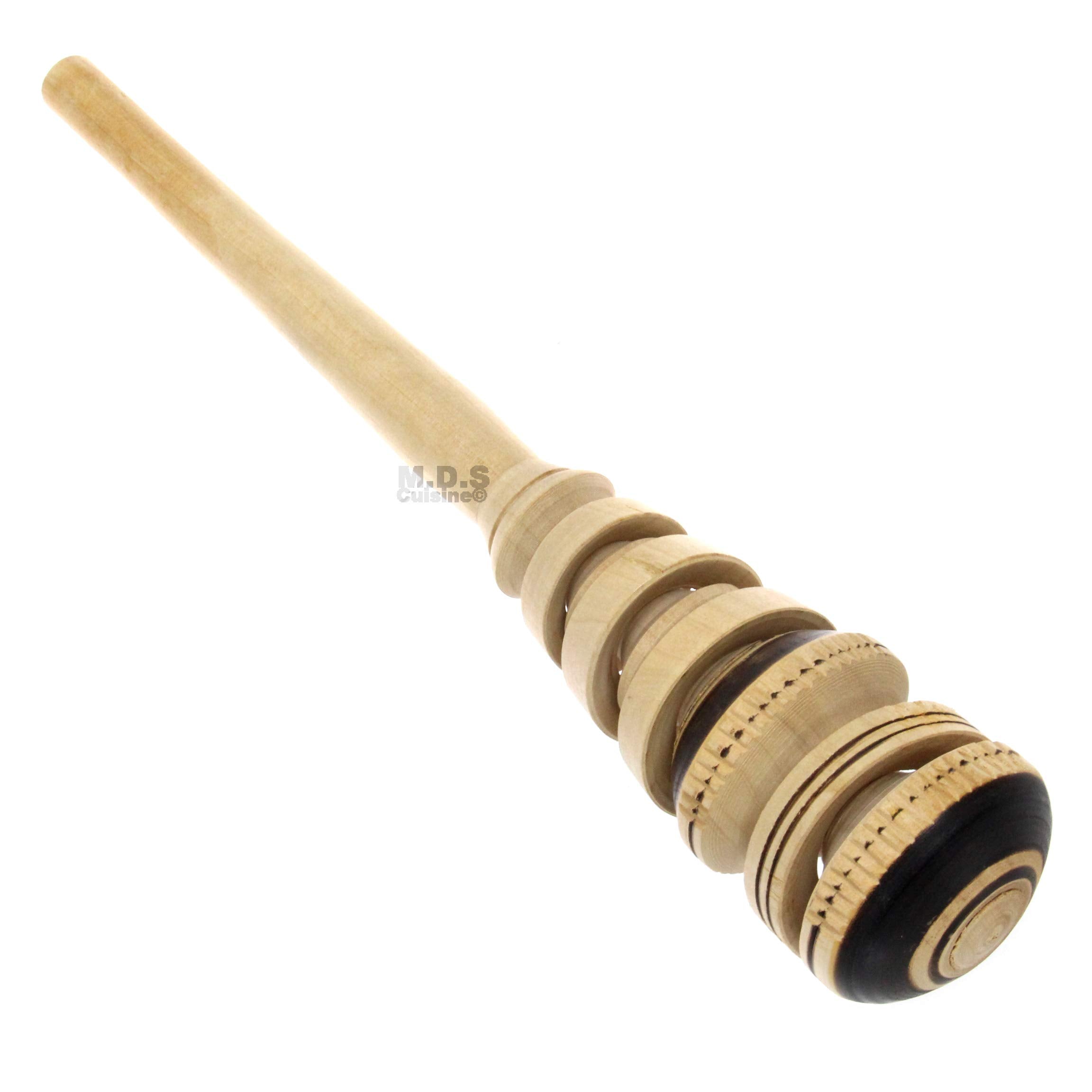 Molinillo 3 Ring Handcrafted Wooden Utensil Traditional Authentic Mexican Madera Hand Stirrer Whisk Mixer Frother Hot Chocolate