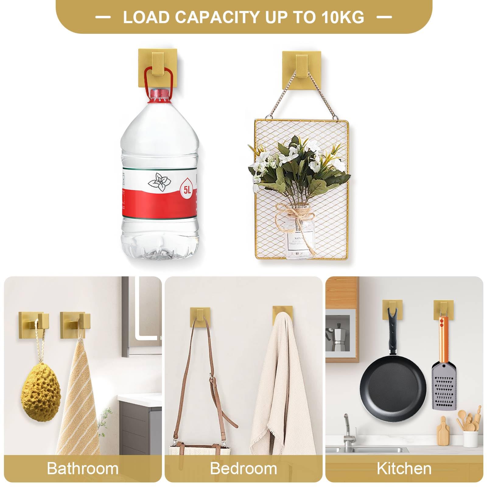 Brushed Gold Towel Bar Set Bathroom Hardware Accessories Set Include 23.6 In Towel Bar Towel Ring Toilet Paper Holder And Towel