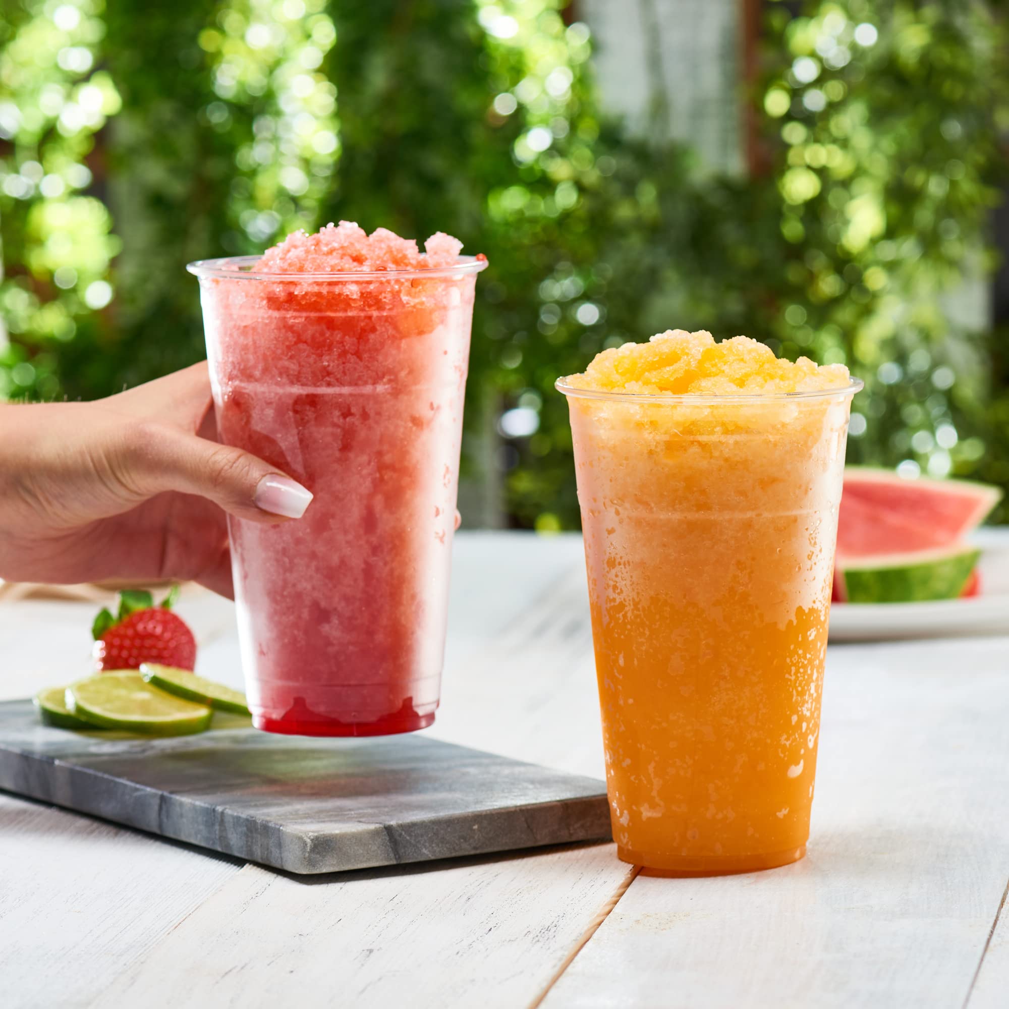 Comfy Package [24 Oz. - 100 Pack Crystal Pet Clear Plastic Cups For Party - Ideal For Cold Beverages, Smoothies, And Parties