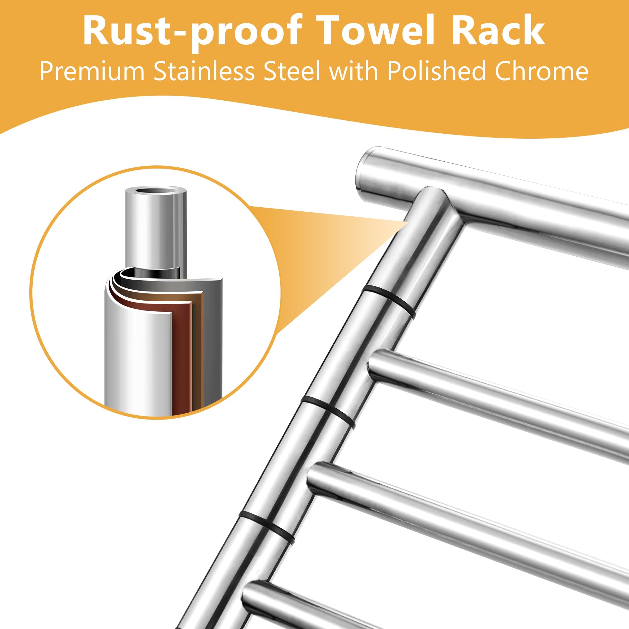 Freestanding Towel Rack, 40 Inch Tall Standing Towel Racks For Bathroom With Weighted Base, Modern Floor Towel Drying Holder Sta