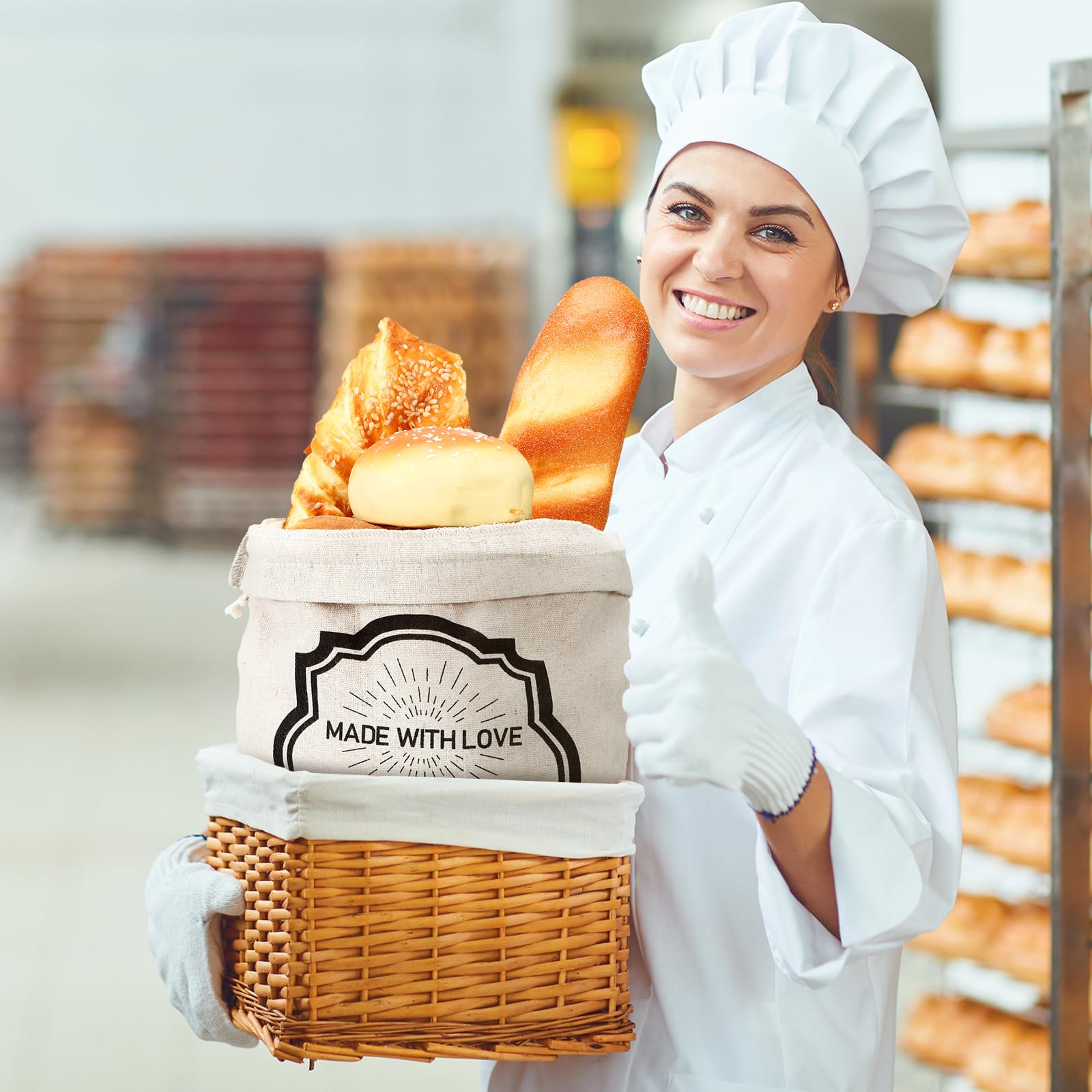 Vesici 8 Pcs Large Linen Bread Bag For Homemade Bread Reusable Bread Container And Saver Drawstring Bread Storage Bags Unbleache