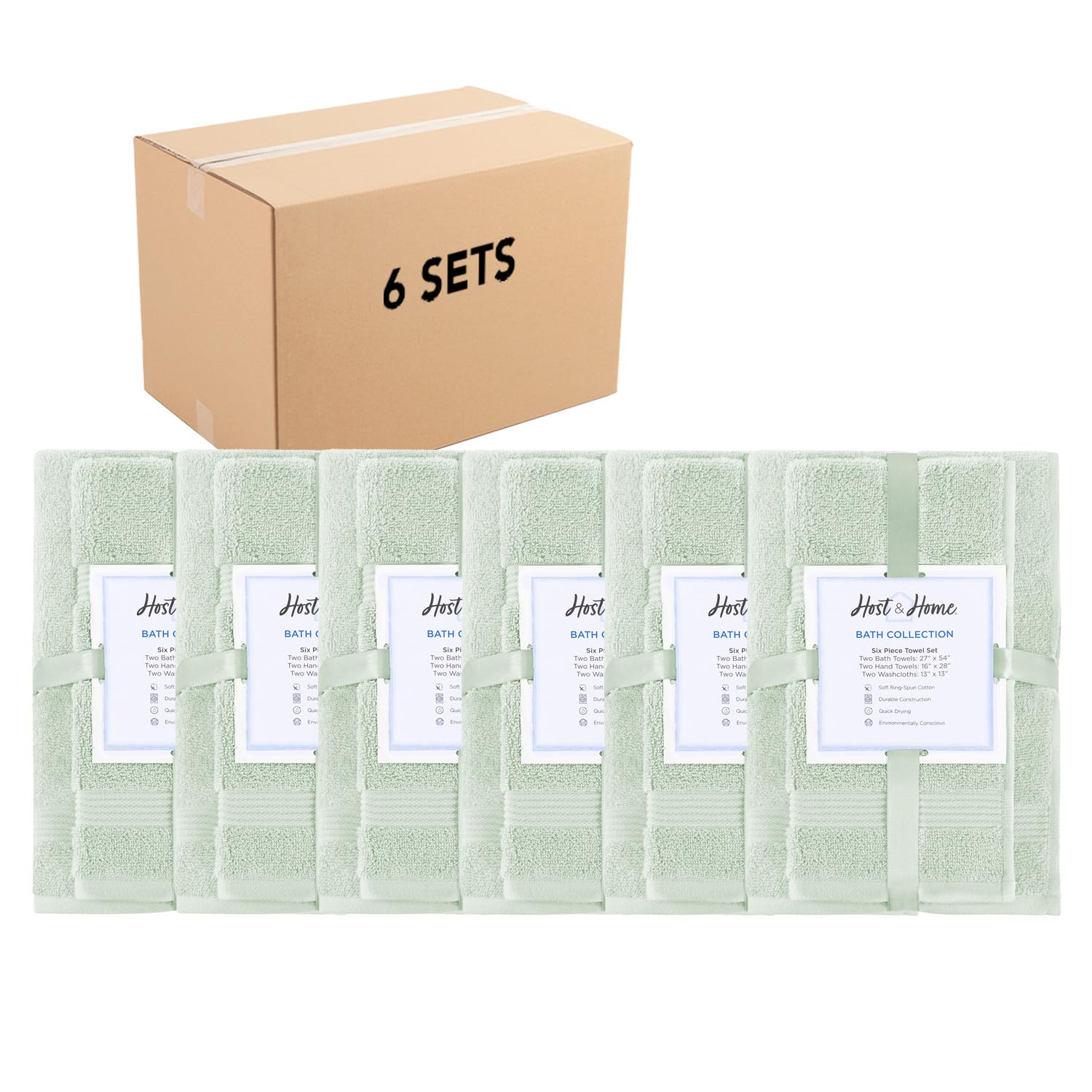 Arkwright Bath Towels Set Of 6 - (Pack Of 6) Super Soft 100% Cotton, 600 Gsm Quick Dry & Absorbent, Luxury Bathroom Essentials W