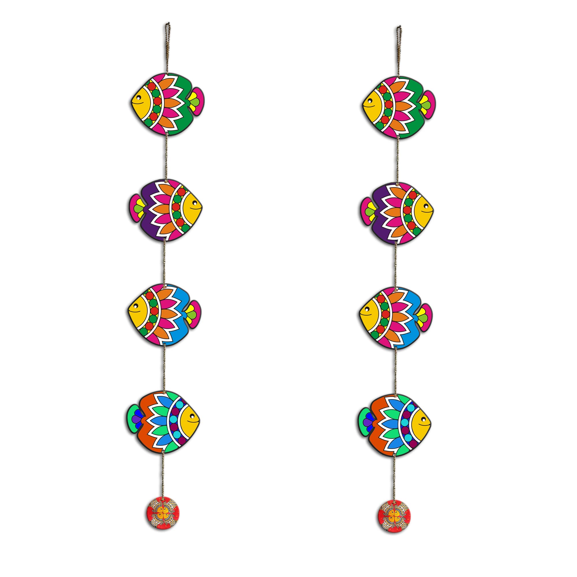 Artvibes Colorful Fish Wall and Door Hanging for HomeDecor (WH_5217N) multicolor