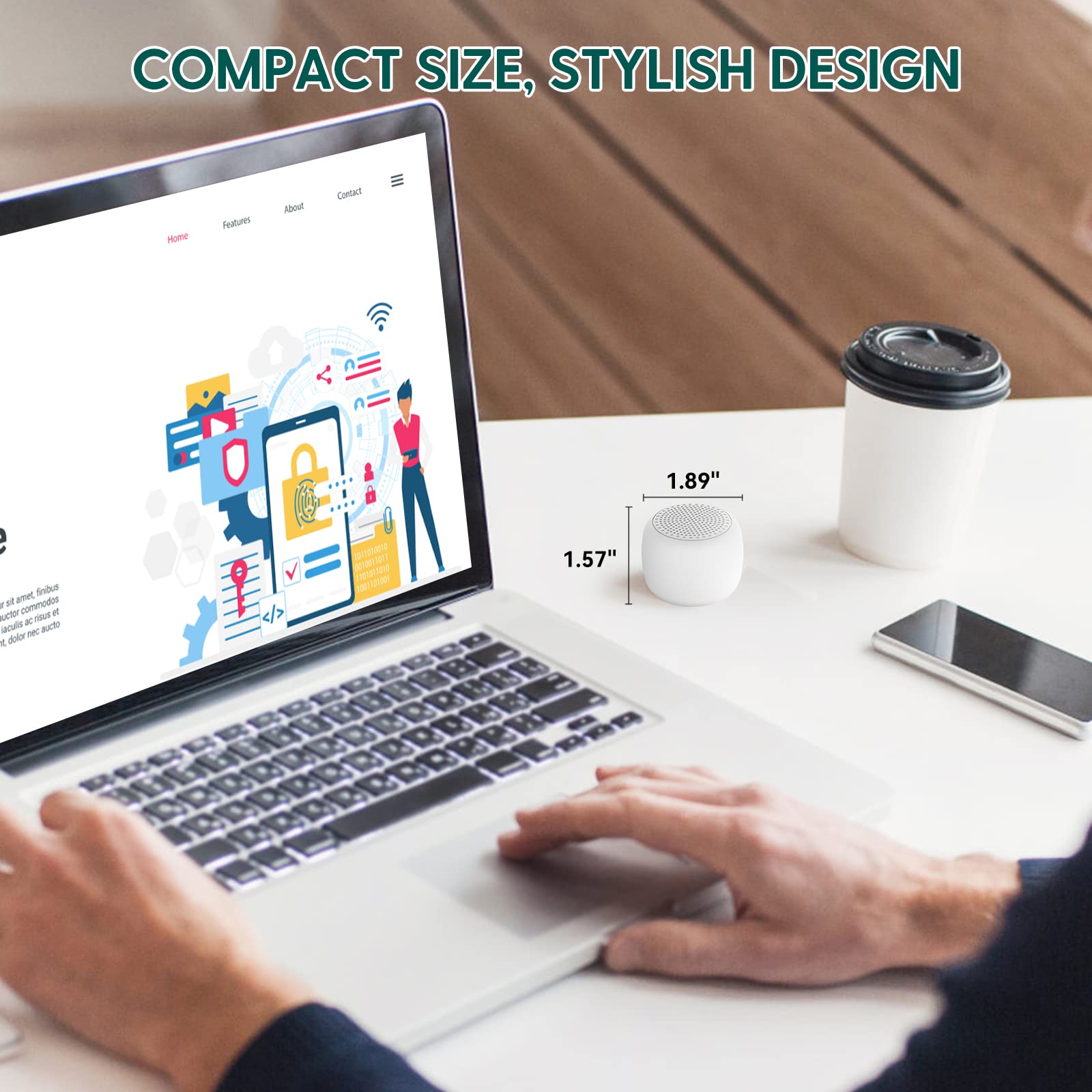 Babelio White Noise Sound Machine For Adults Kids Baby, Mini, 15 Non-Looping Sounds, Timer, Memory Function, Easy To Pocket And