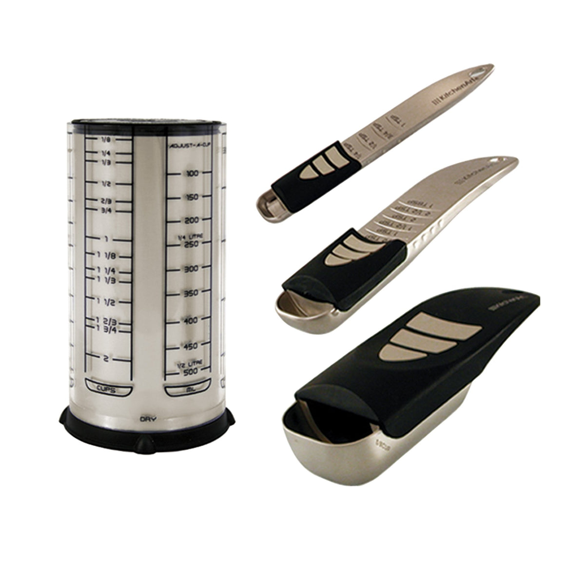 Kitchenart Bakers Pro Adjust-A-Measure Set, 4-Piece, Satin