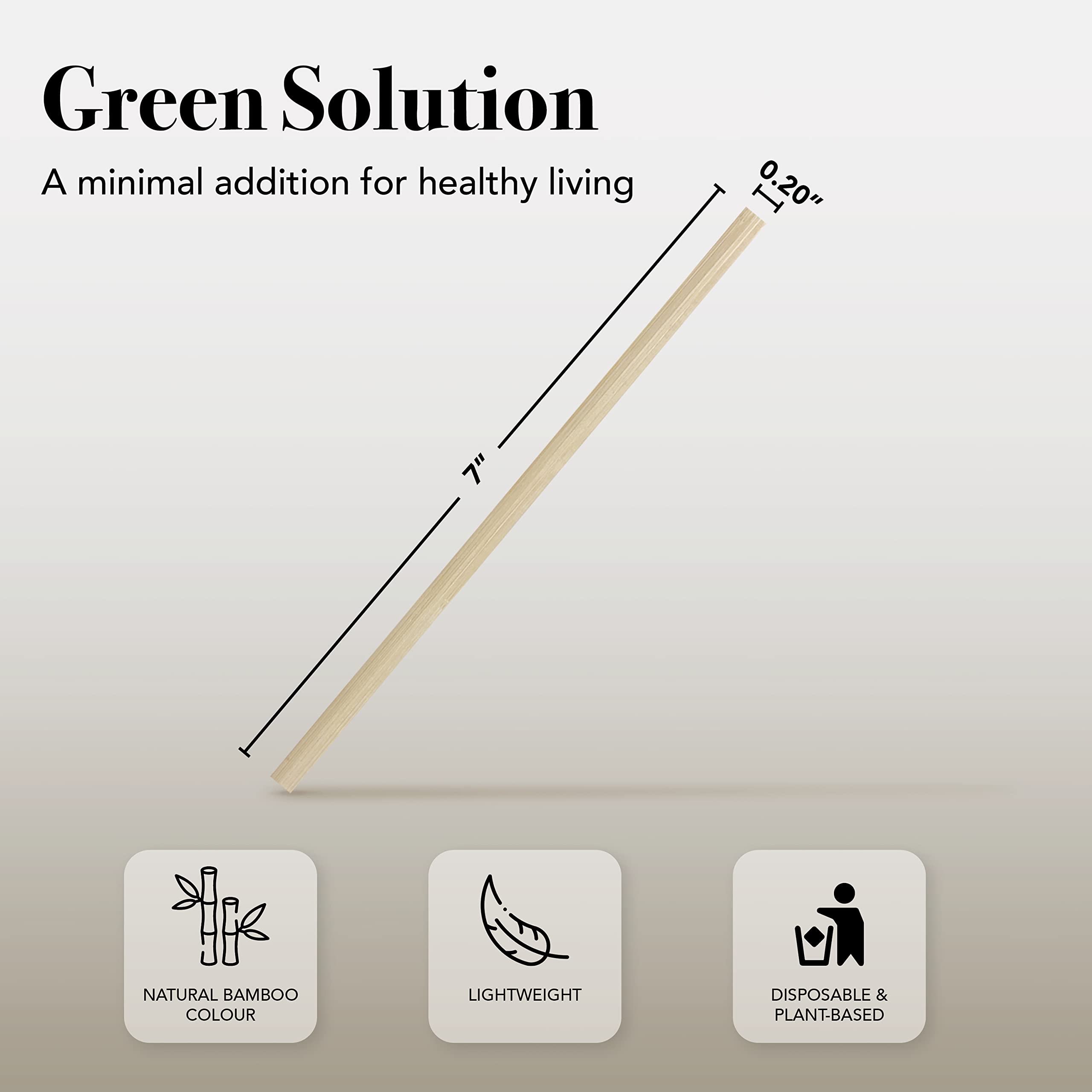 Party Essentials Bamboo Coffee Stirrers/Beverage Stir Sticks, 7'' Length, 1000-Count, Natural