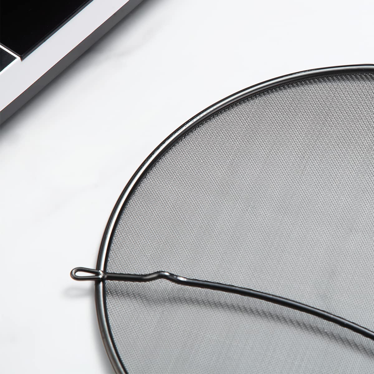 Evanda 12'' Black Splatter Screen For Cooking, Stainless Steel Fine Mesh For Frying Pan, Grease Guard For Pan To Stop Hot Oil Sp