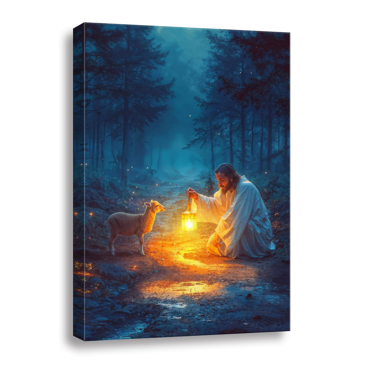 Ploceiny Christian Gifts For Women Jesus Wall Art Decorations For Prayer Room Jesus Running After Lost Lamb Picture Jesus And La
