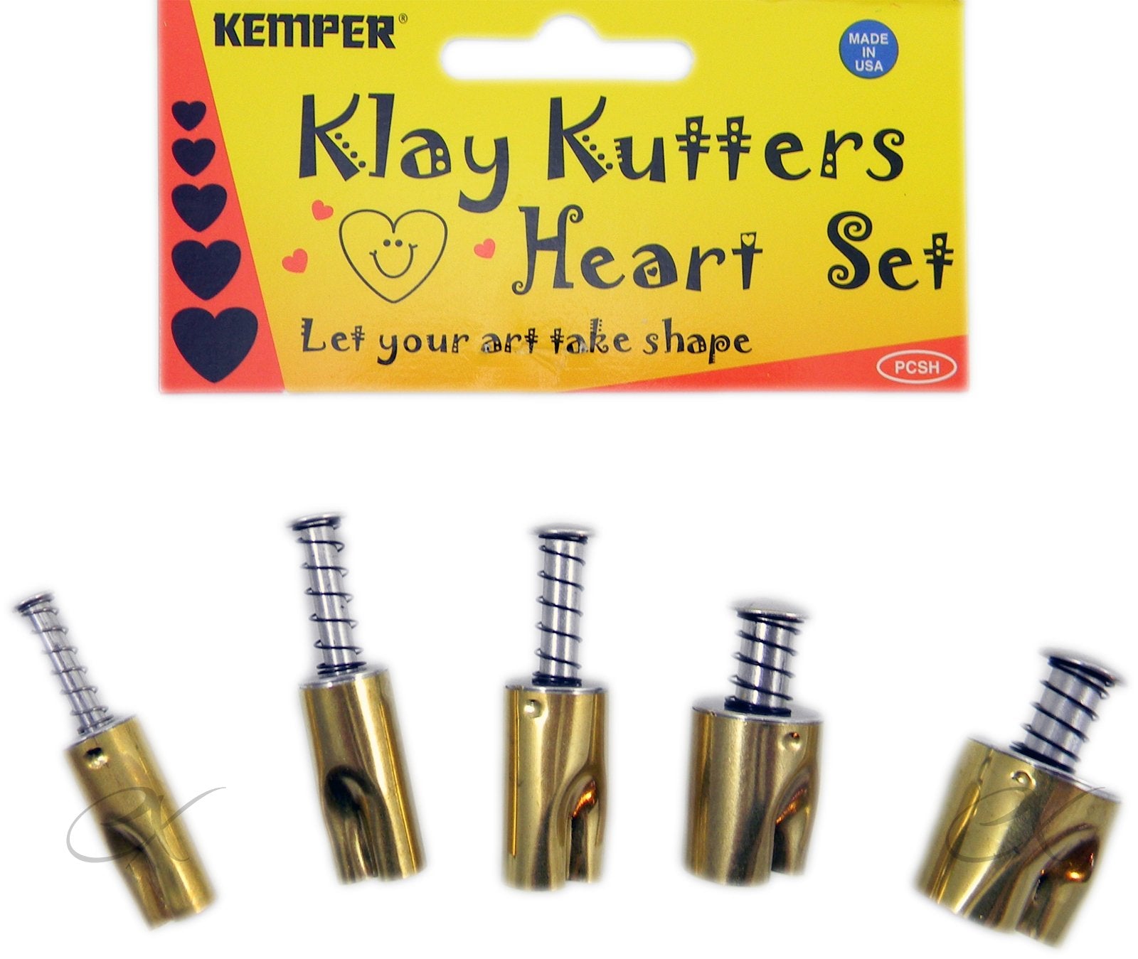 Kemper Sugarpaste Pattern Cutter, 5-Piece Heart Set. Size Of Cutters: 1/4''5/8''