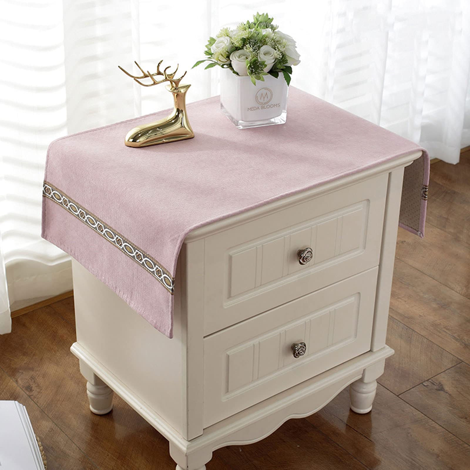 Comfeeling Bedside Tablecloth Table Dustcover Bedside Tablecover Bedside Tabletop Home Decoration Fabric Tablecloth Bedside Tabl