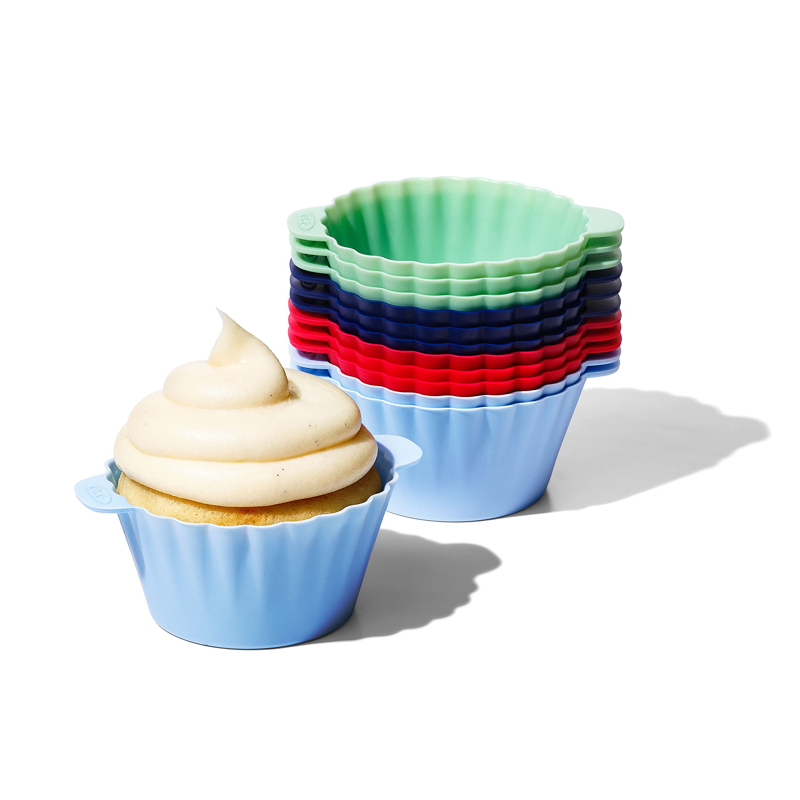 Oxo Good Grips Silicone Baking [Cup]S, Pack Of 12, Reusable, Bpa-Free, Dishwasher Safe, Non-Stick, Food Grade, Cup]Cake And Muff