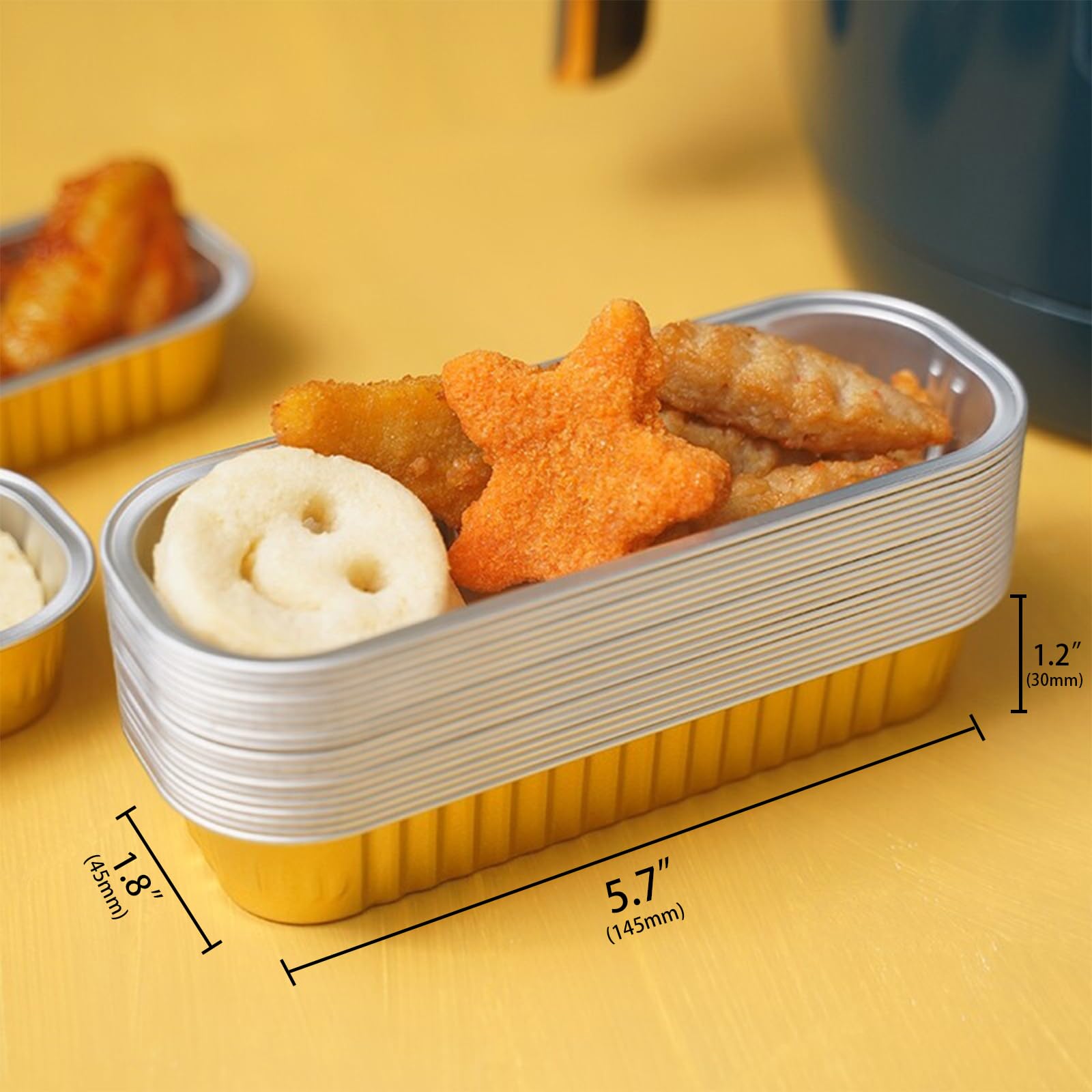 20Pcs Rectangle Mini Loaf Pans With Lids,Mini Cake Pans With Lids,Disposable Ramekins Baking Cups Muffin Tins Cupcake Cups For W