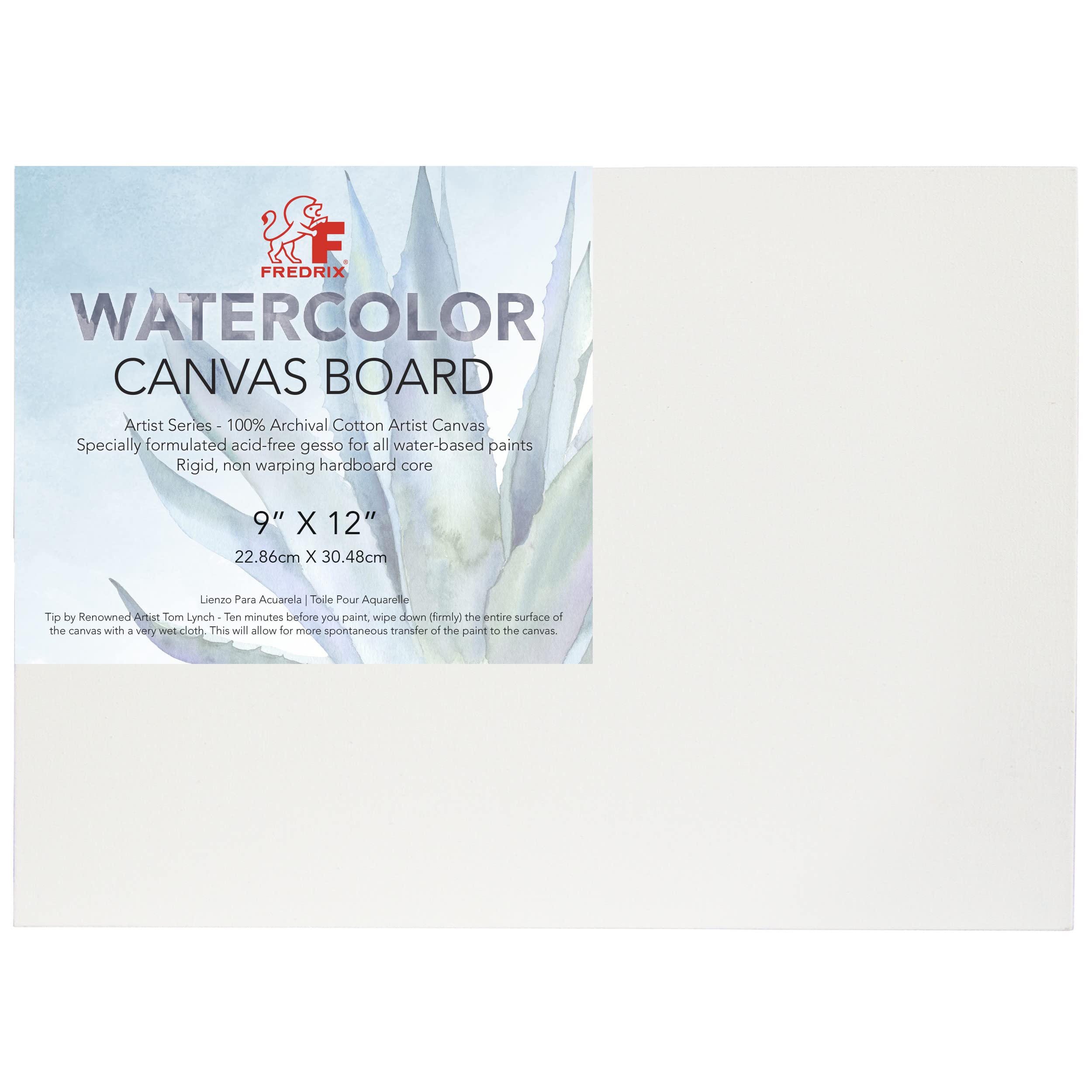 Fredrix Artist Series Watercolor Archival Canvas Board, 9'' X 12'', White