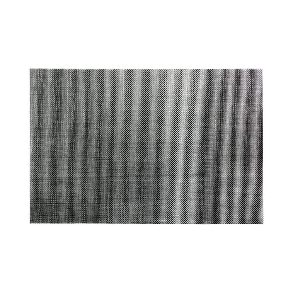 Restaurantware Carmel Mesh 16 X 12 Inch Table Placemats Set Of 6 Woven Washable Placemats - Heat Tolerant No Stain Antique Gray