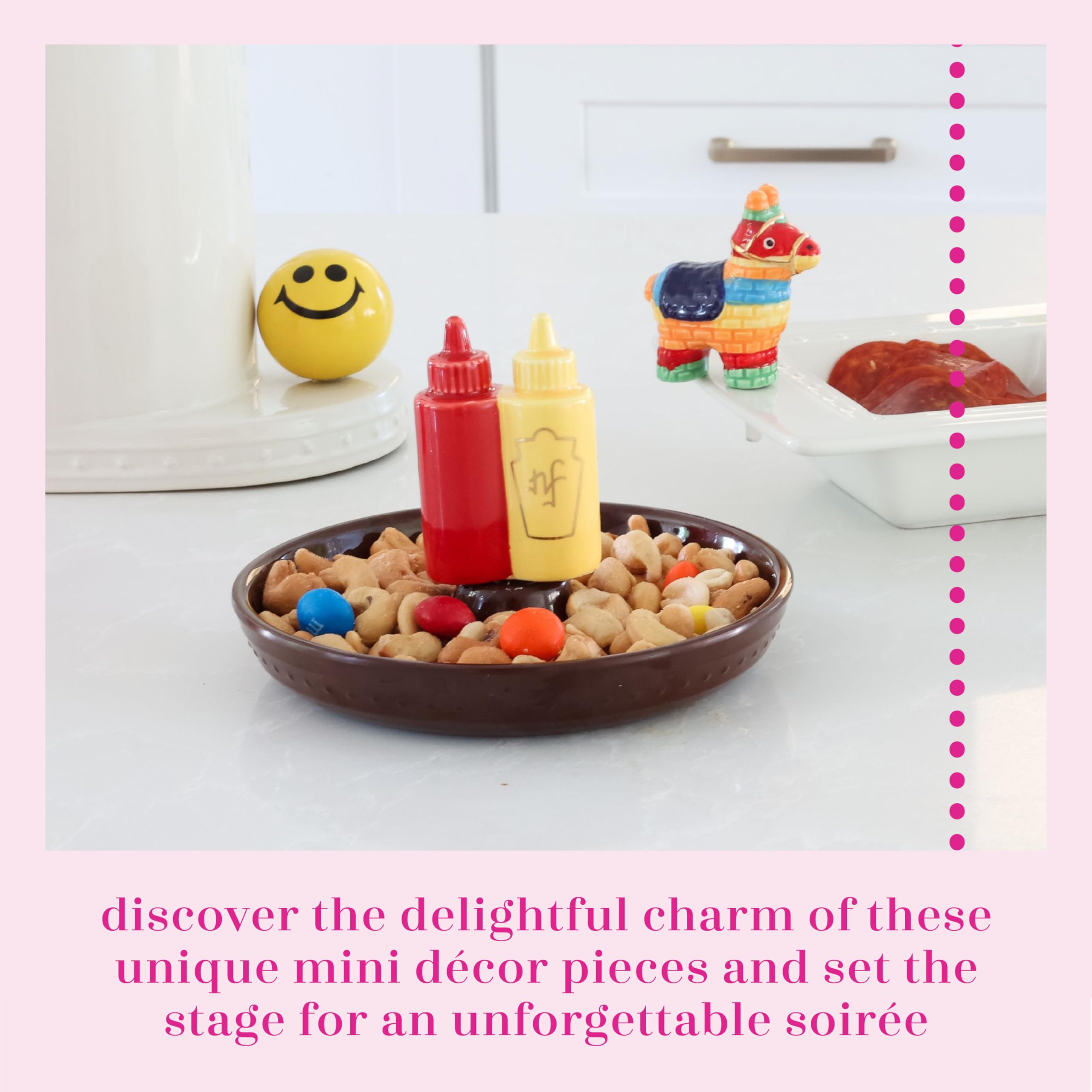 Nora Fleming Main Squeeze (Ketchup And Mustard) A230 - Hand-Painted Ceramic Unique D  Cor - Summer Minis For The Home And Office