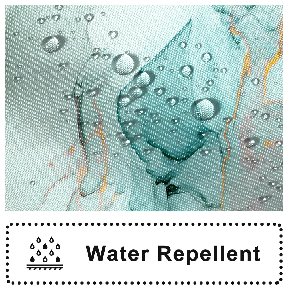 Ruelvth Green Shower Curtain, Modern Teal Marble Shower Curtain For Bathroom Aesthetic Ink Texture Waterproof Fabric Shower Curt