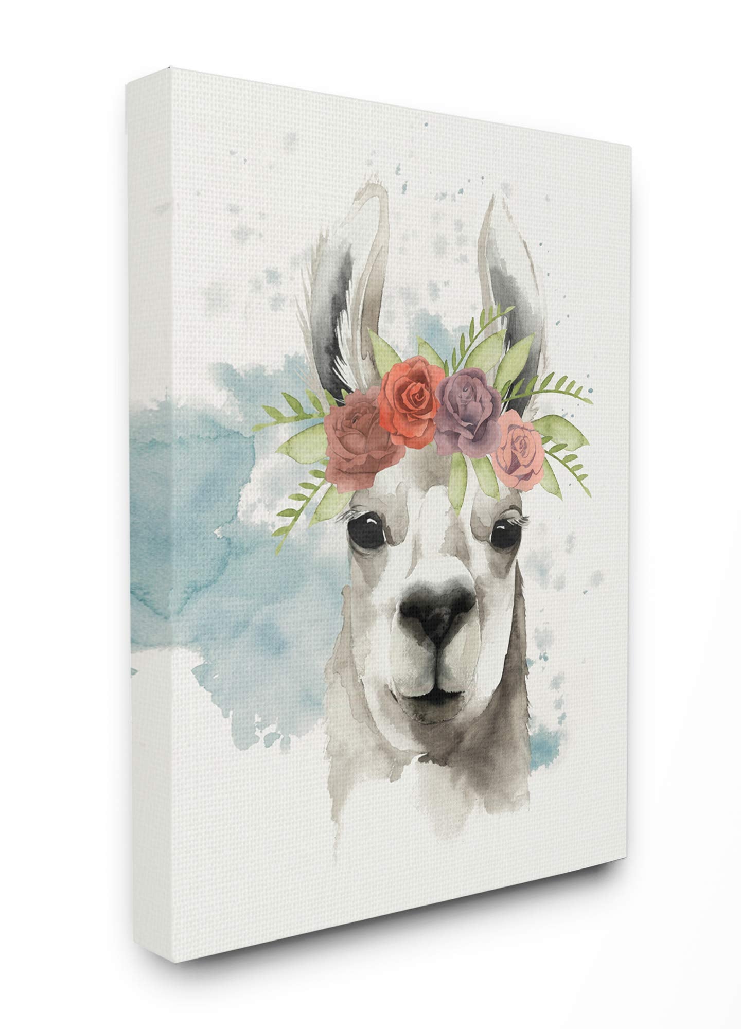 Stupell Industries Watercolor Llama Del Rey, Designed Wall Art, 36 In X 48 In, Design By Artist Grace Popp