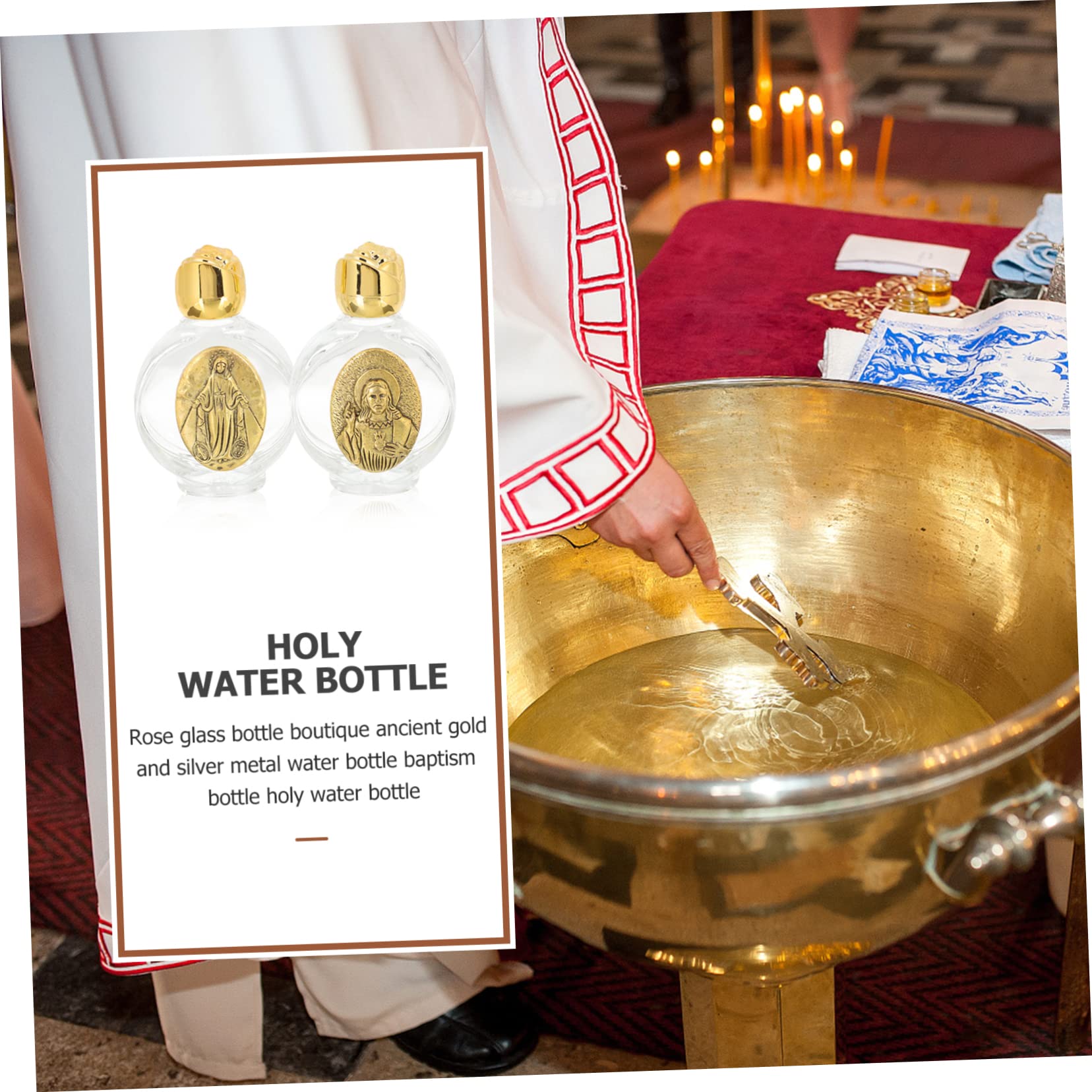 2pcs holy water bottle small glass bottles for holy water baptism water bottle glass blessing bottles catholic christian bottles