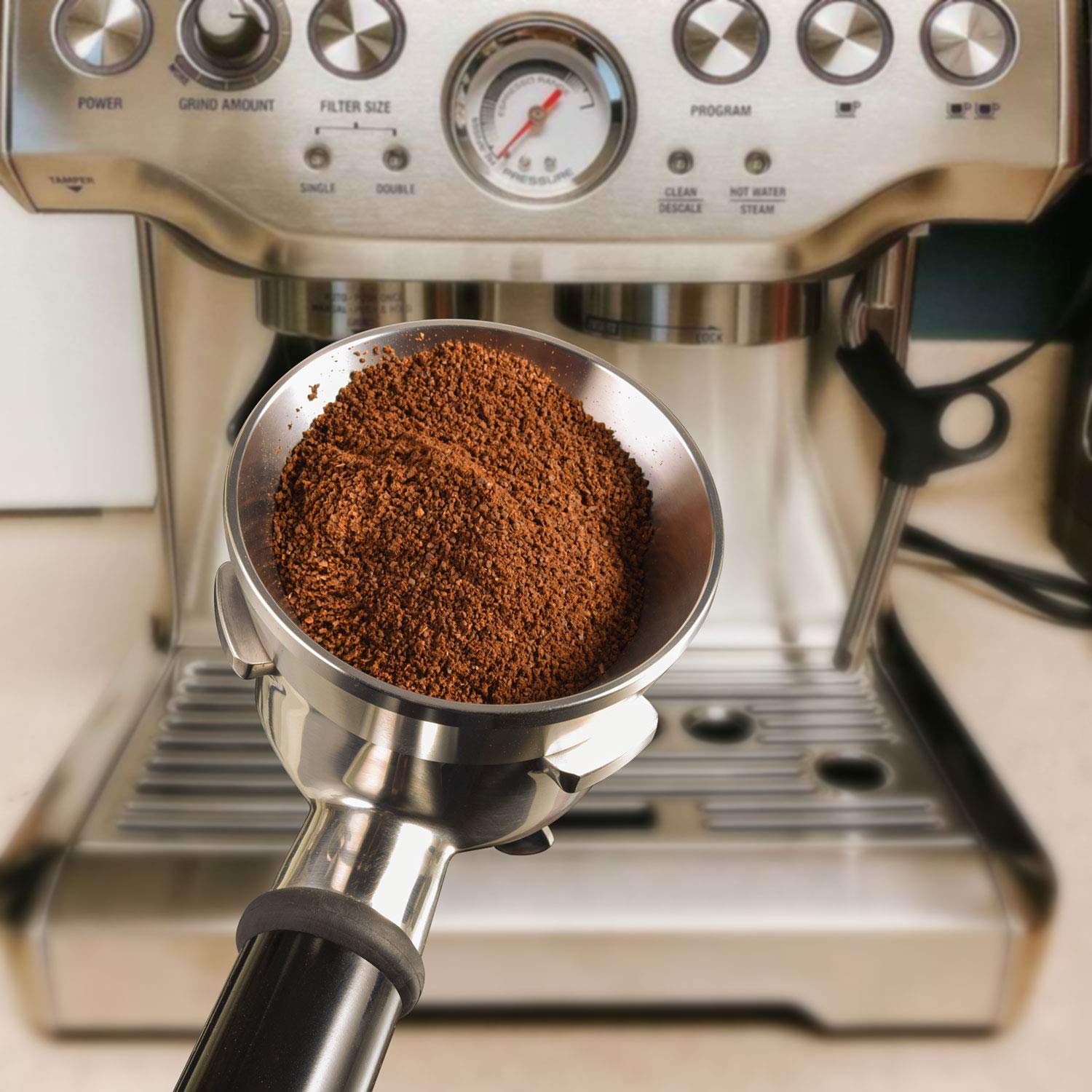 54mm Espresso Dosing Funnel  MATOW Stainless Steel Coffee Dosing Ring Compatible with 54mm Breville Portafilter