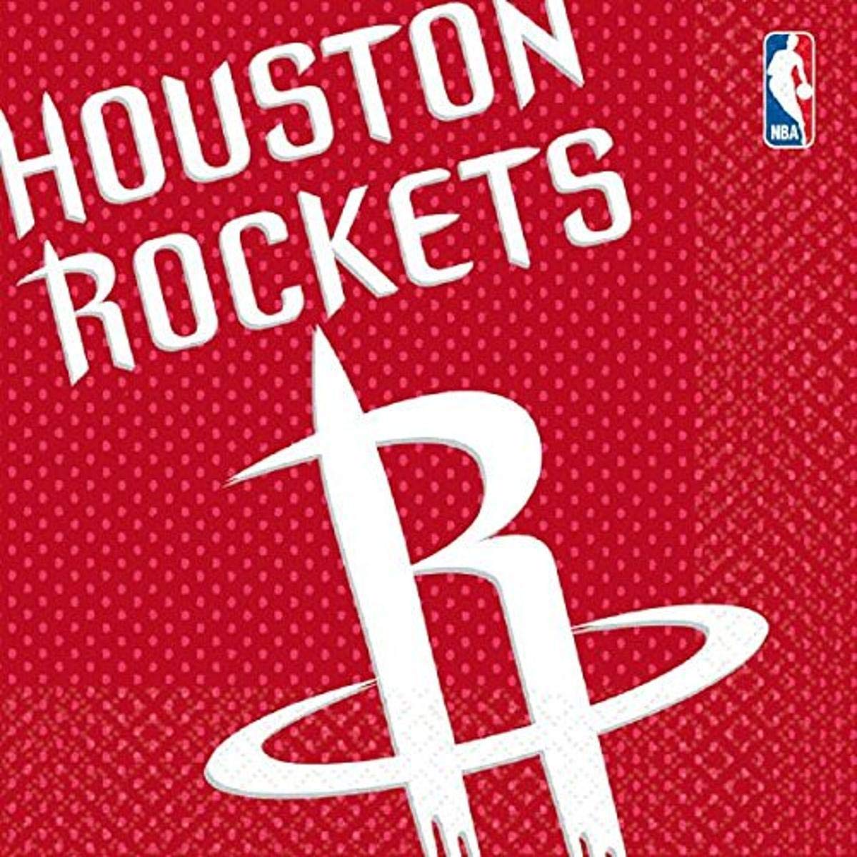 'Houston Rockets'' Paper Luncheon Napkins, 6.5'' (Pack Of 16) - Perfect For Fan Gatherings & Nba Party Celebrations
