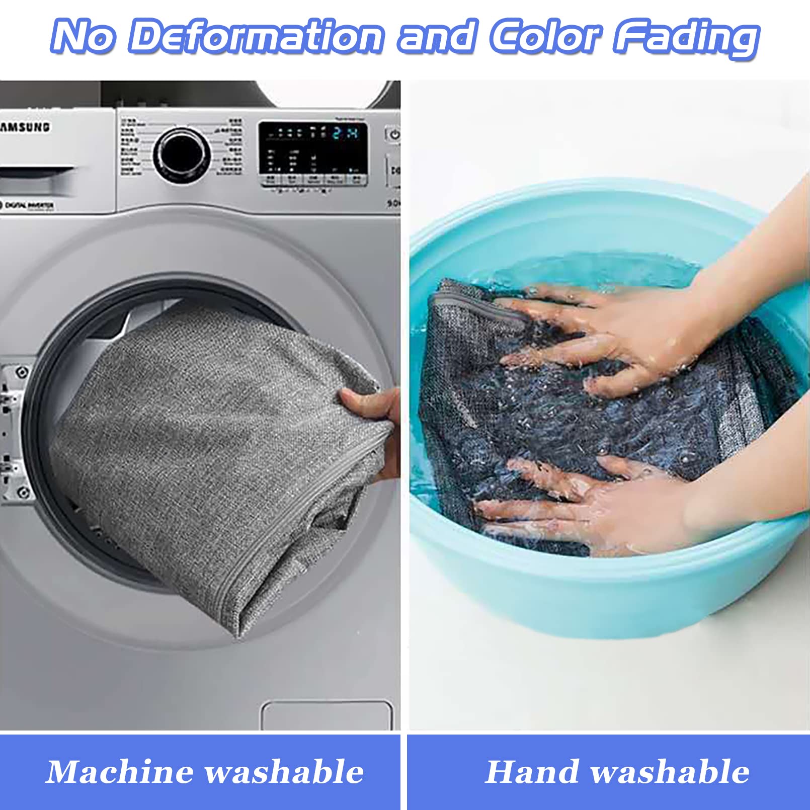 105L Extra Large Storage Bags, Folding Moving Comforter Blanket Storage Bags Closet Organizers and Storage Containers for Clothe