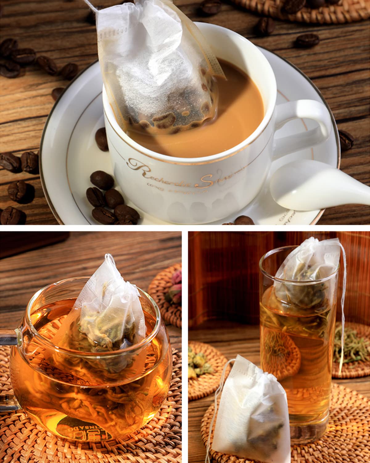 200Pcs Disposable Tea Bags For Loose Leaf Tea, Tea Filter Bags With Free Tea Spoon For Loose Tea Loose Leaf Tea, Coffee, Spice,