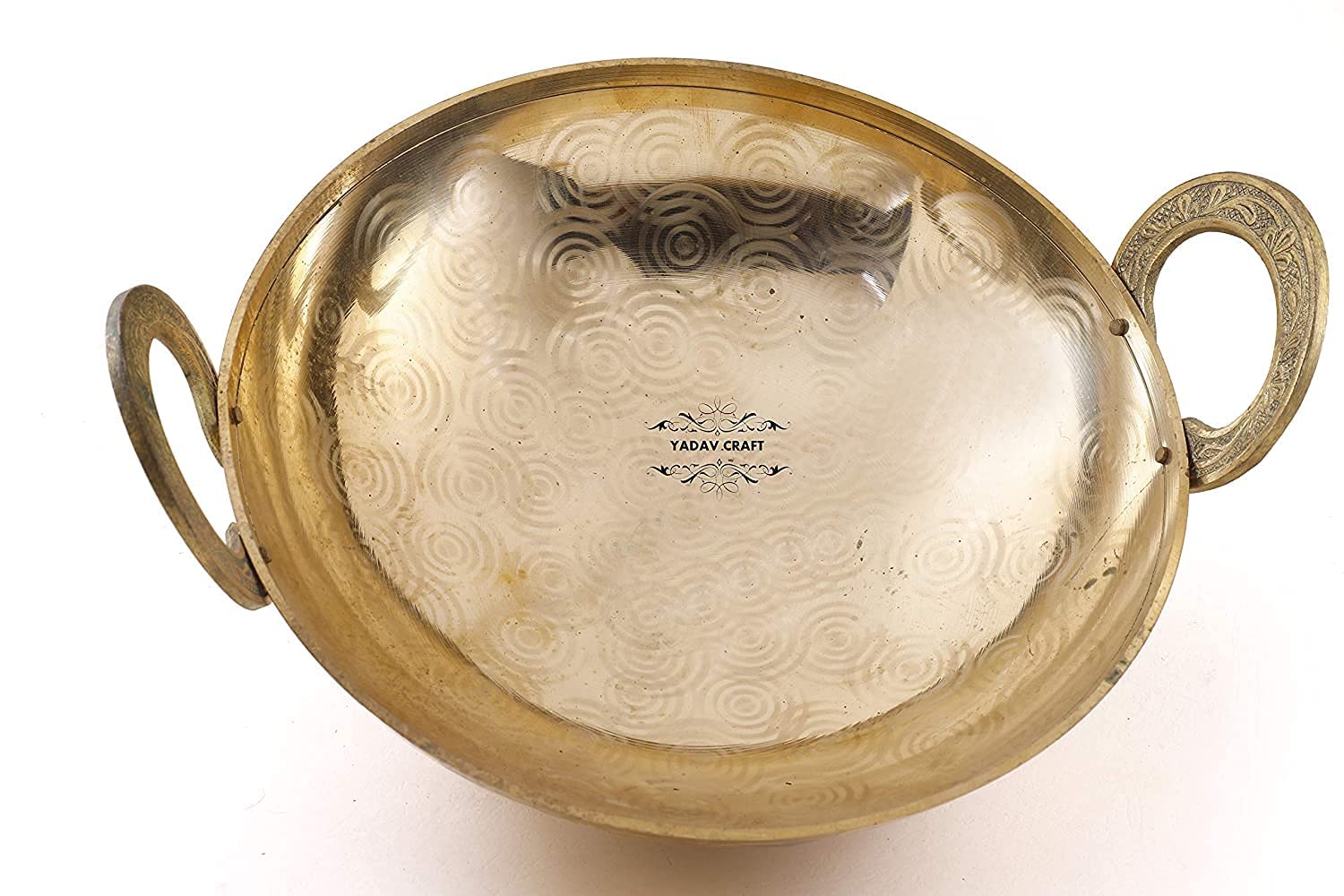 Karmbhumi Brass Pital Heavy Weight Serving Kadhai Cookware (2000 ML)