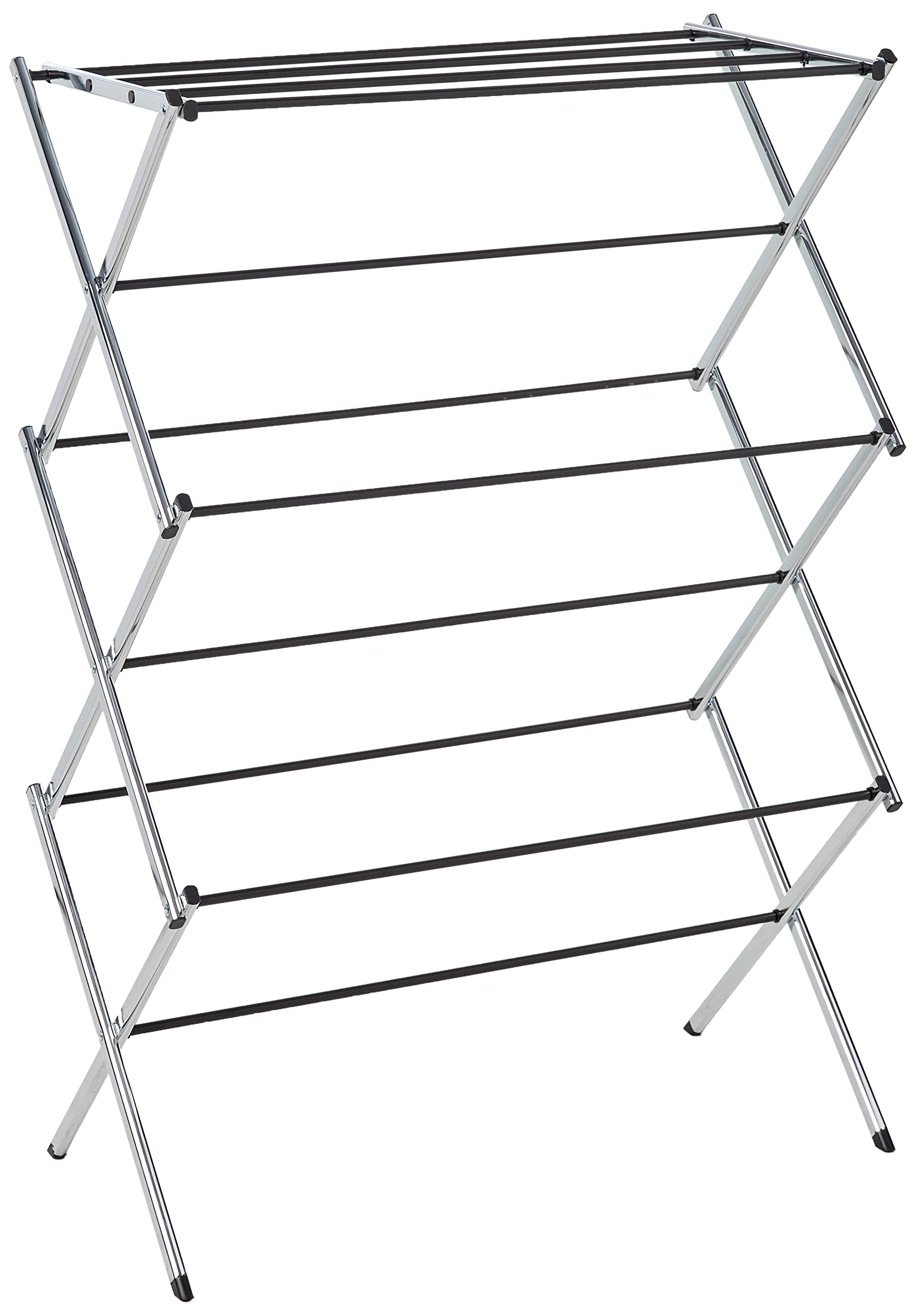 Amazon Basics Foldable Laundry Rack For Air Drying Clothing - 418 X 295 X 145, Chrome