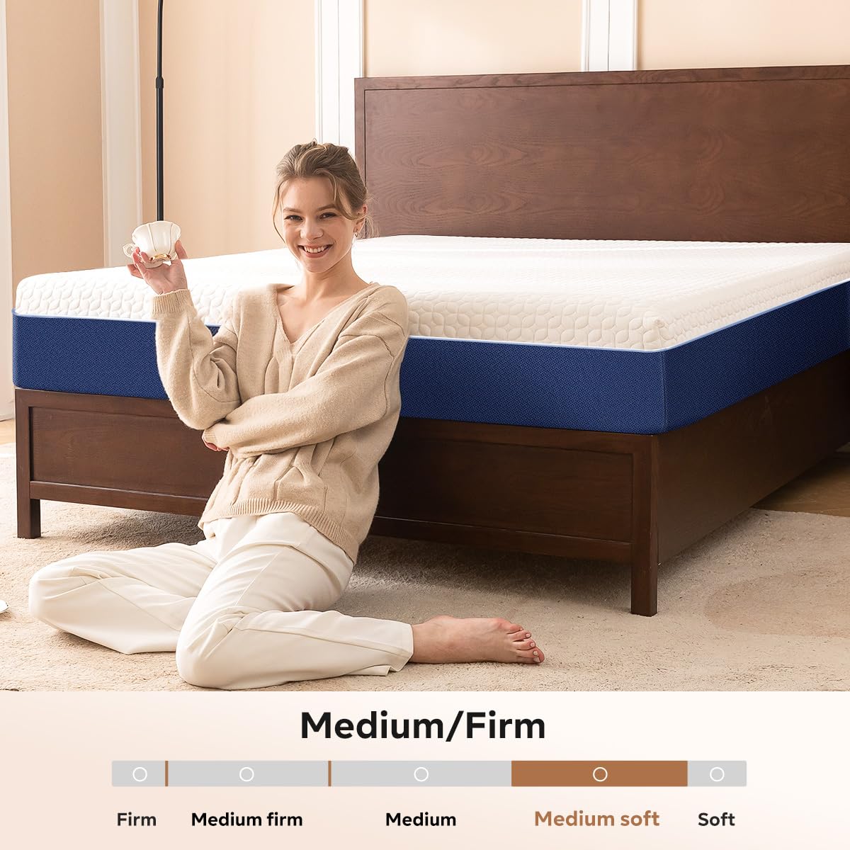 Gelsea Queeen Mattress,12 Inch Memory Foam Mattress In A Box,Cool Gel-Infusion For Cooler Sleep,Made In Usa,Breathable Cover,Que