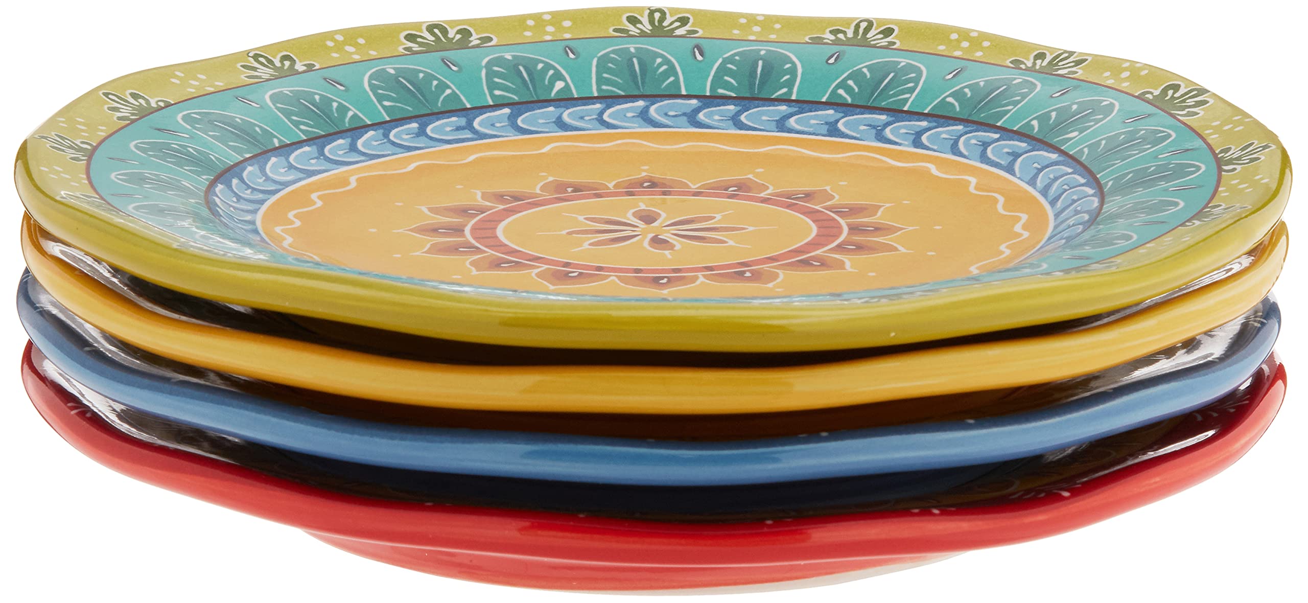 Certified International Valencia Dessert Plates (Set Of 4), 8.75'', Multicolor