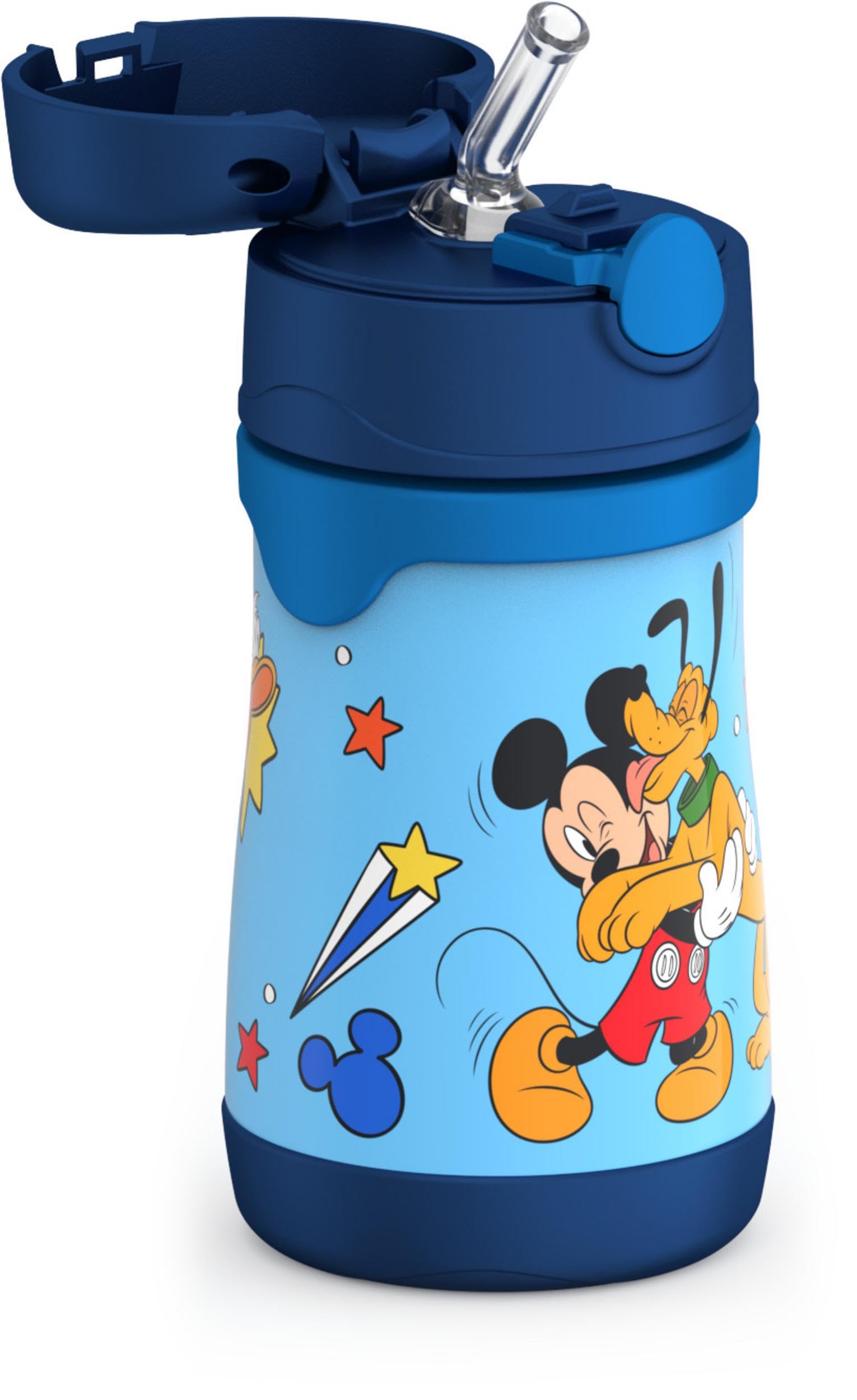 Thermos Vacuum Insulated Stainless Steel 10Oz Straw Bottle, Mickey Mouse
