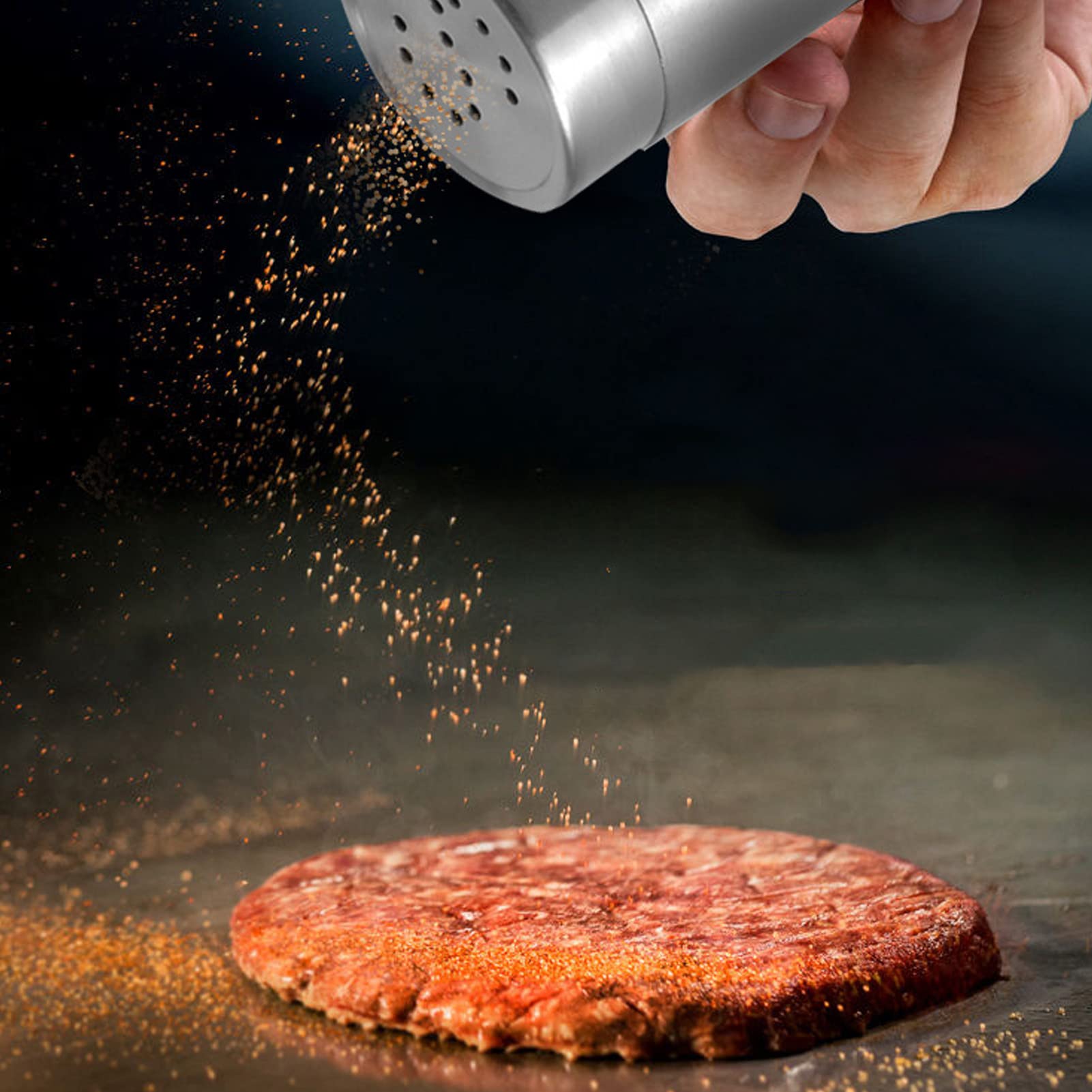 Gold Salt And Pepper Shakers Salt Shaker Gold Stainless Steel 2Pcs Gold Spice Jar Stainless Steel Rustproof Screw Open Top Seaso