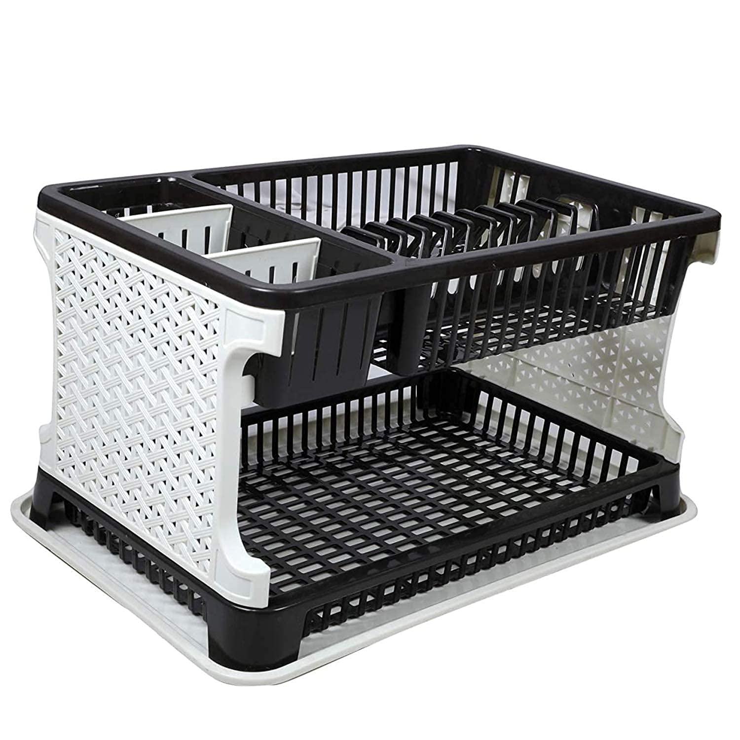 Drumstone (    Kitchen Organizer Rack With Water Storing Tray Plate Rack, Dish Stand, Utensil Holder, And Plate Stand For Effici