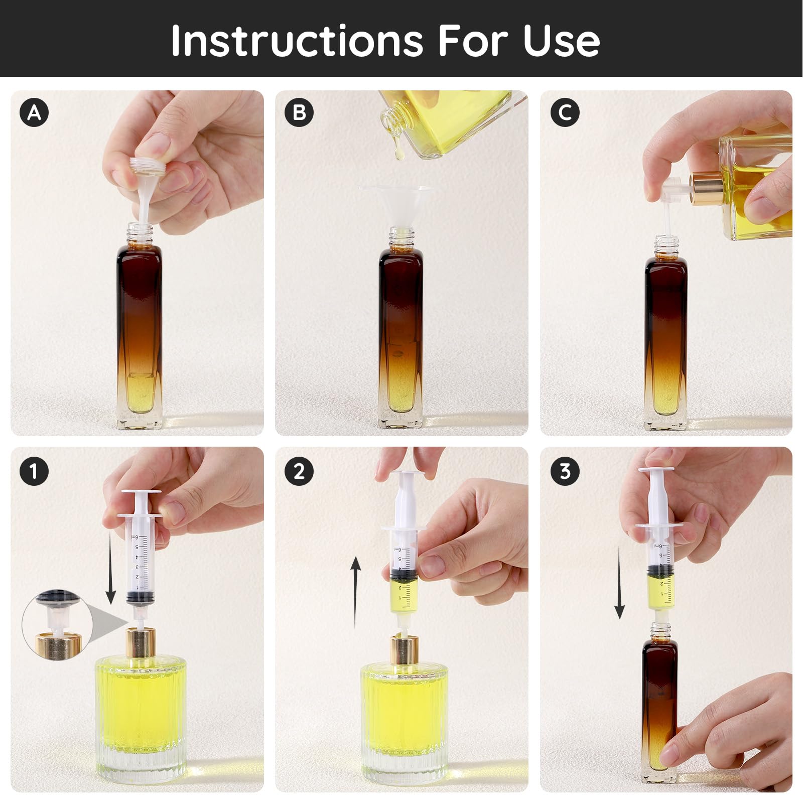 Segbeauty 15ML Refillable Travel Perfume Bottles, 2pcs Amber Purple Glass Atomizers, Model SB161542, Portable Cologne Dispenser