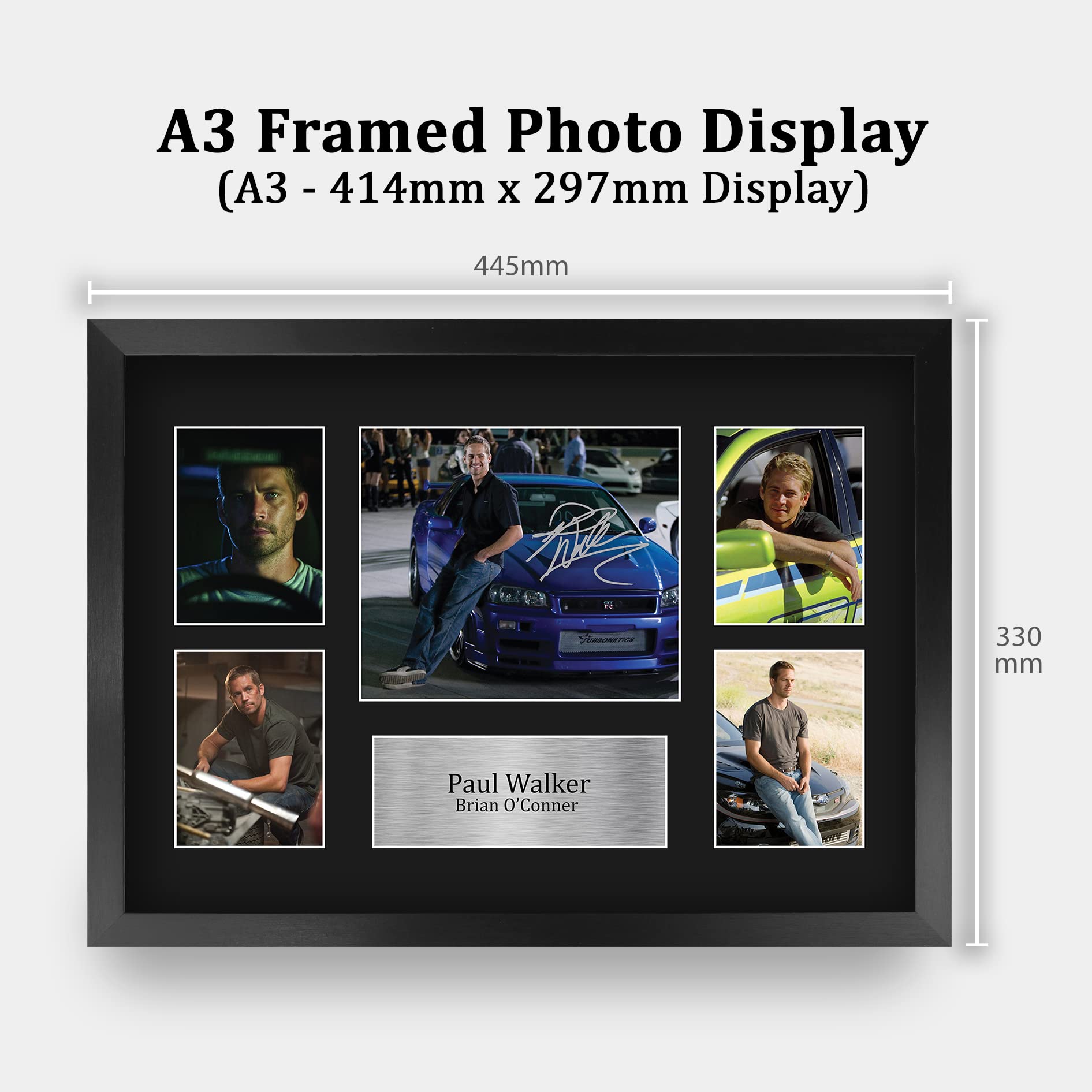 Hwc Trading Paul Walker Fast And Furious 16 X 12 Inch (A3) Printed Gifts Signed Autograph Picture Display For Movie Memorabilia