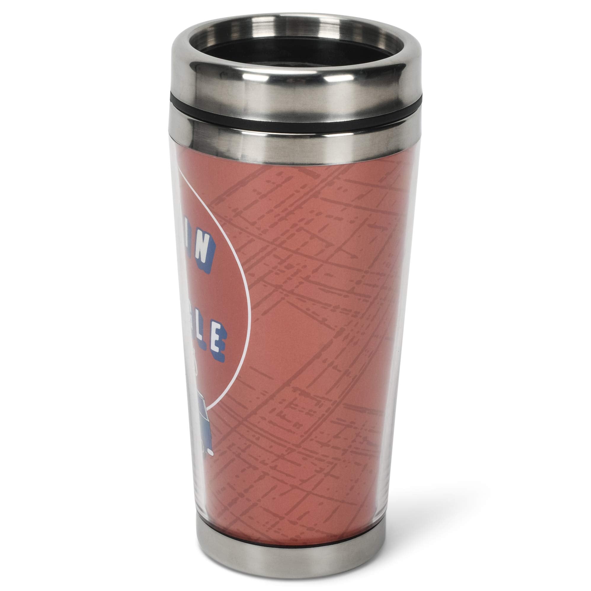 Captain Struggle Bus Maroon 16 Ounces Stainless Steel Travel Mug Tumbler