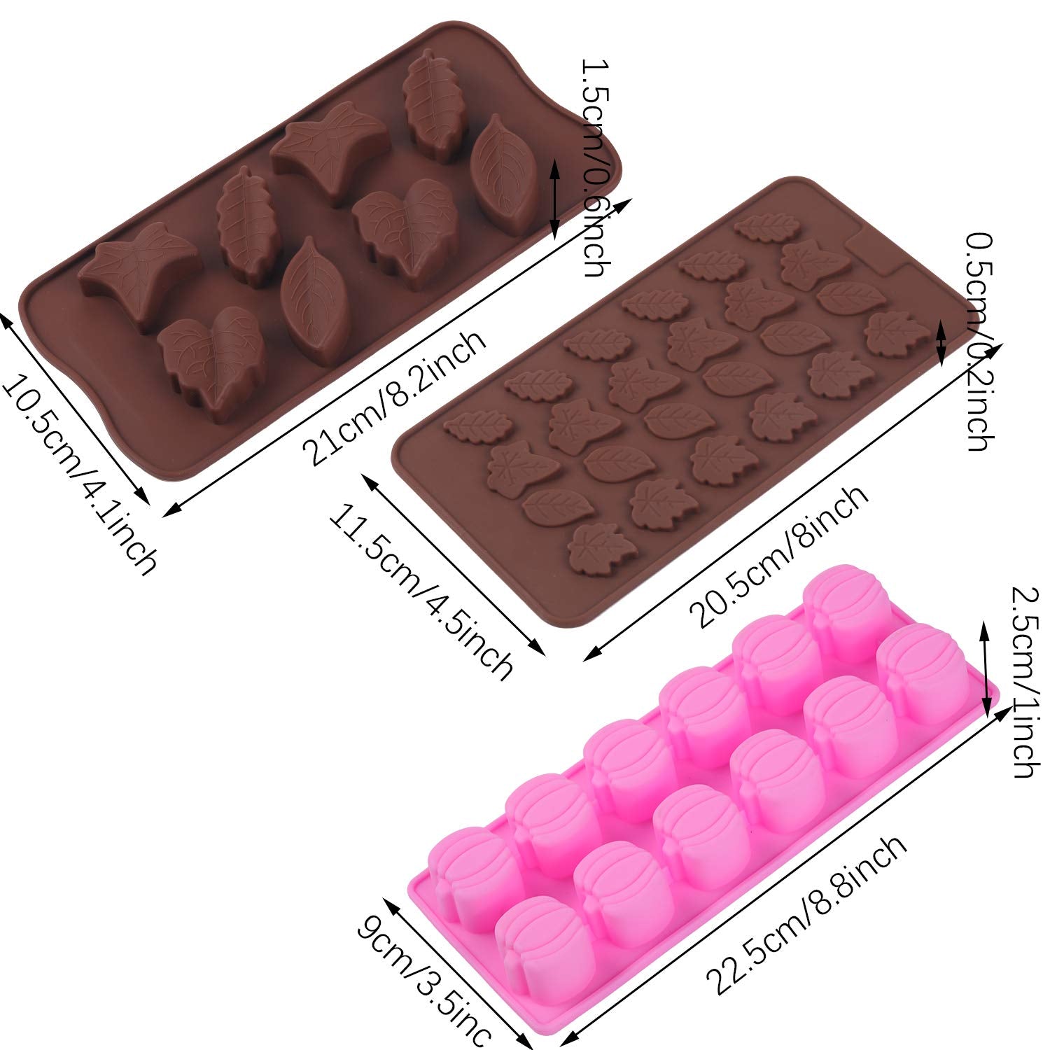 Patelai 6 Pieces Thanksgiving Silicone Molds Include Pumpkin Silicone Molds And Fall Leaves Silicone Molds For Making Holiday Ca