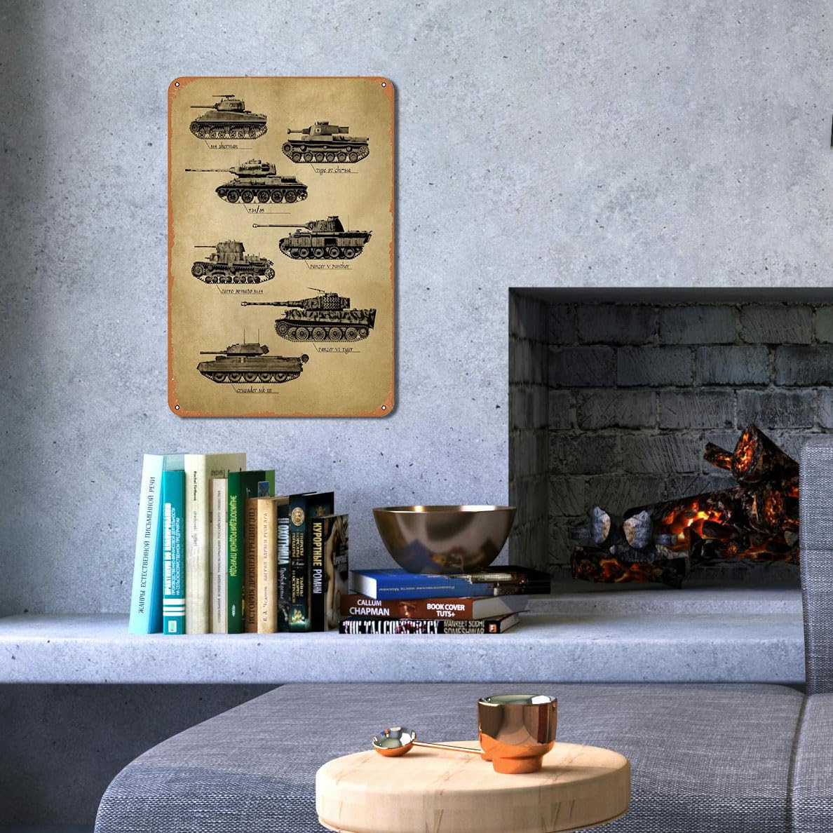 WW2 Tank Poster Metal Sign - Vintage WWII Memorabilia Featuring Iconic ...