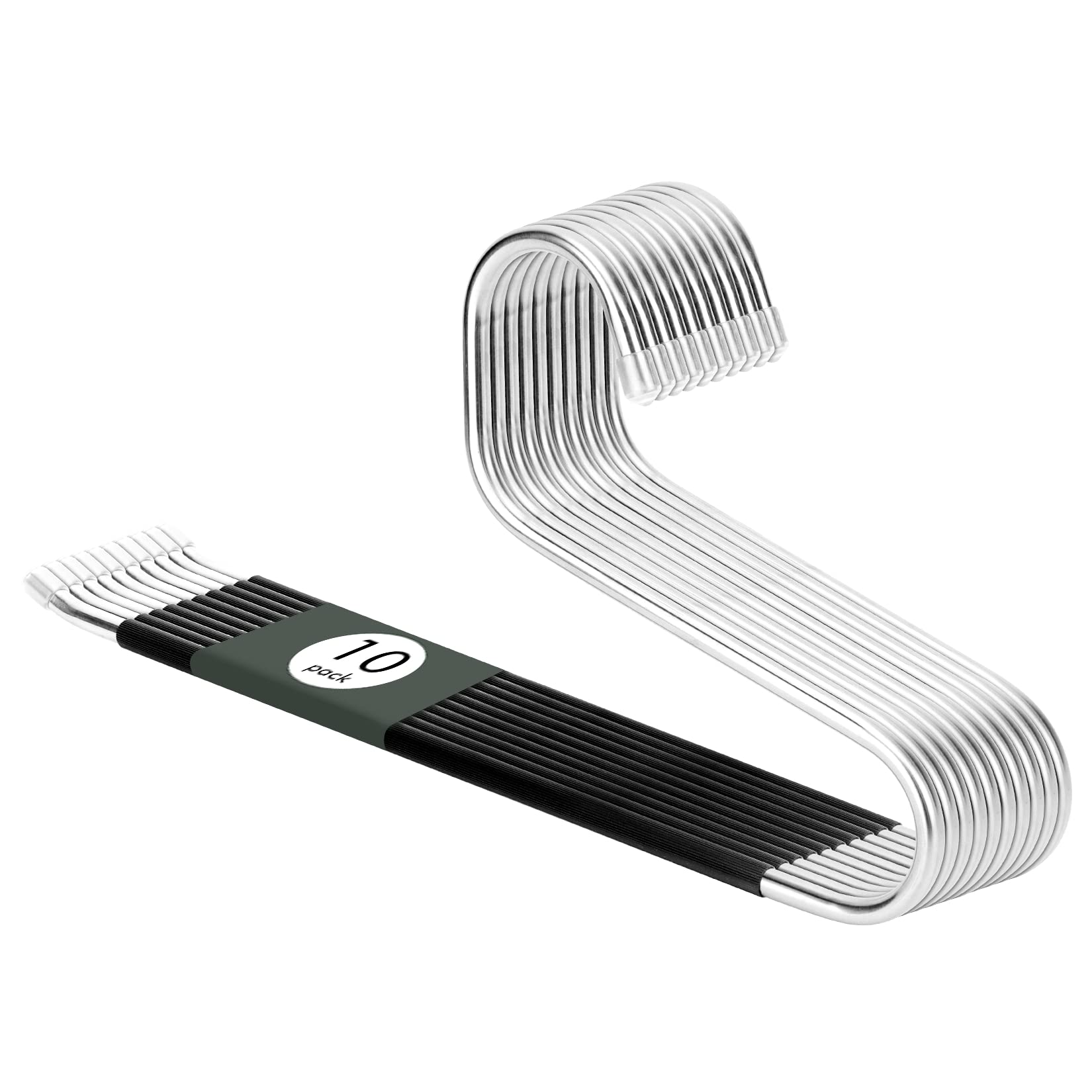 Doiown Open Ended Pants Jean Hangers - Stainless Steel Jeans Hangers 10 Pack 8 Mm Thick, Versatile Non-Slip Hangers For Heavy Pa