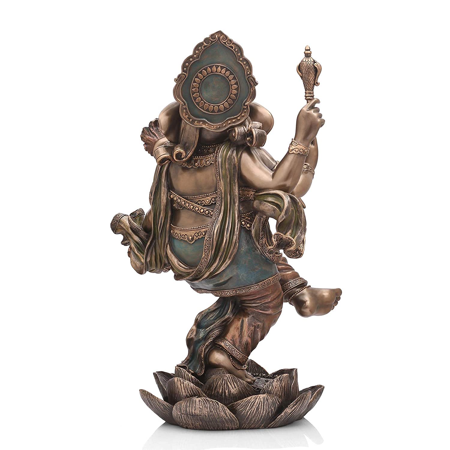 Sri Krishna Culture-New Very Large Beautiful Dancing Ganesh For Home Decoration-Height-18 Inches-Antique Finish-Resin
