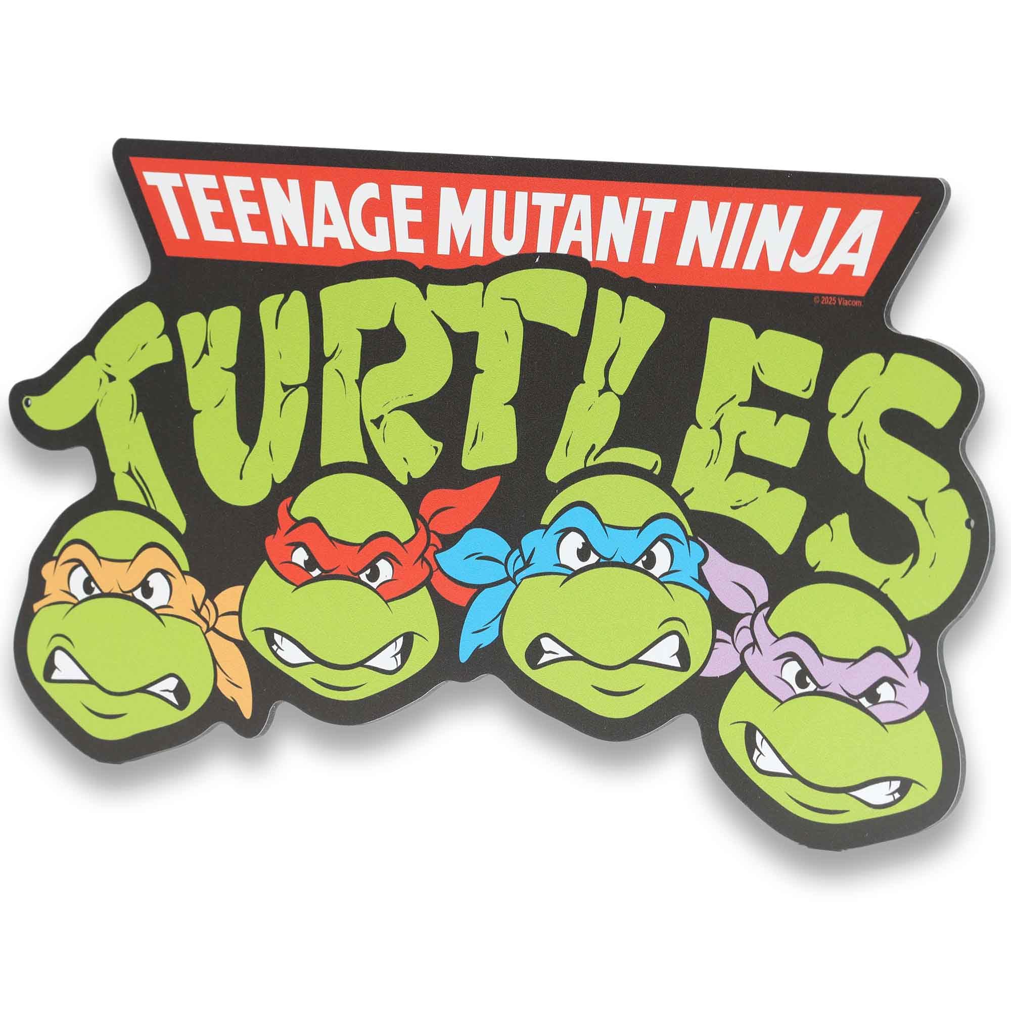 Teenage Mutant Ninja Turtles Logo Metal Sign - Fun TMNT Wall Decor for Bedroom or Movie Room