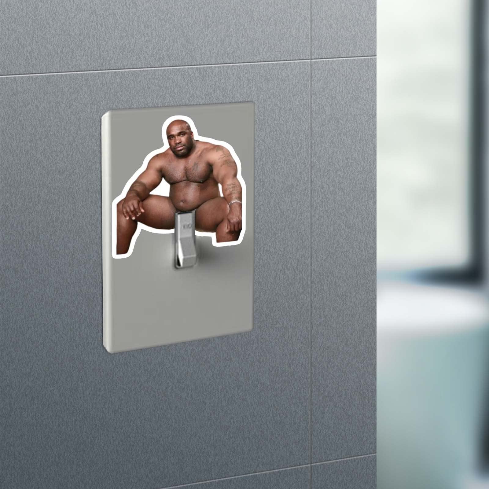 10Pcs Funny Barry Wood Light Switch Sticker Decals, Waterproof Vinyl Prank Joking Wall Stickers For Living Room, Car, Laptop Ski