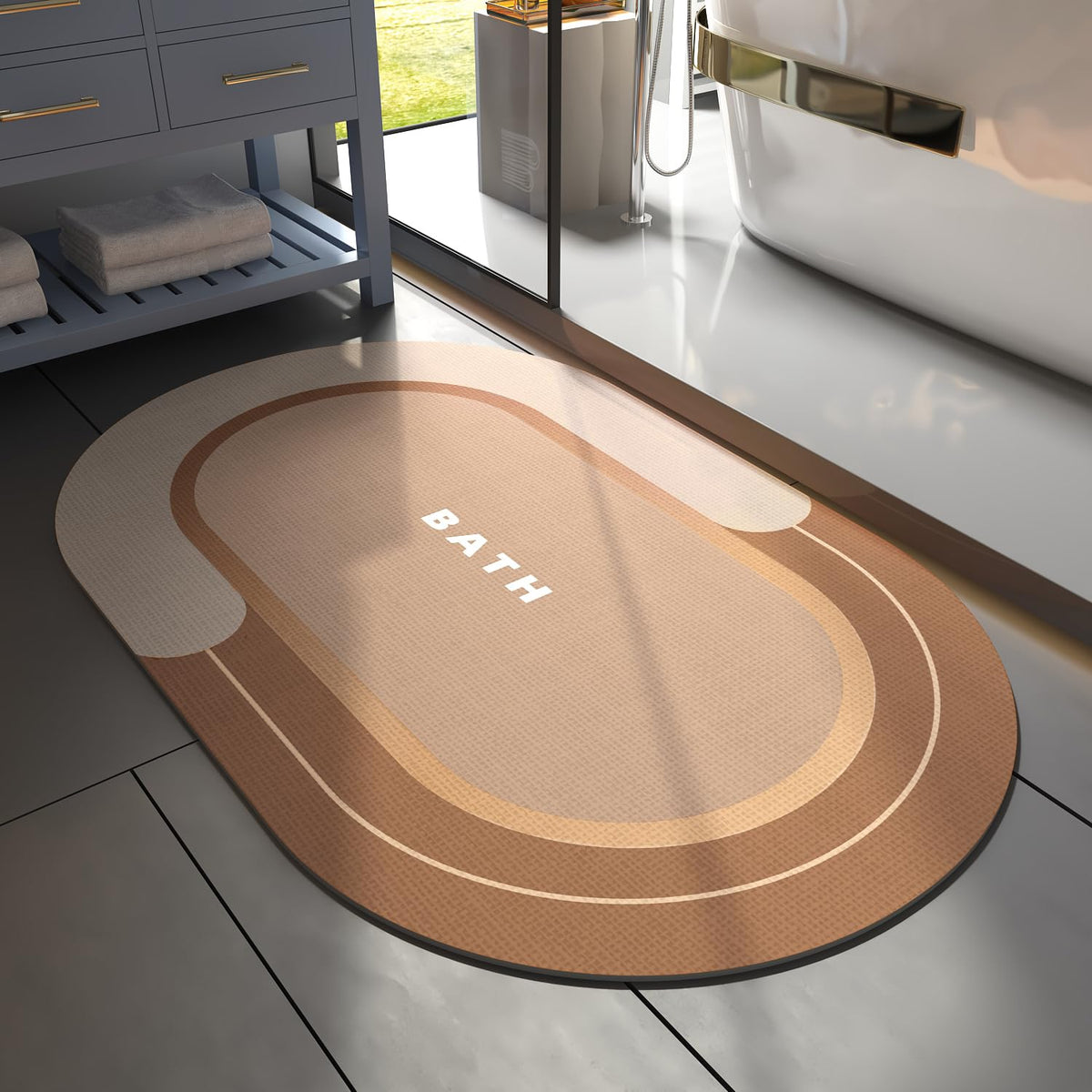 Bath Mat-Bathroom Mat Bathroom Rug Absorbent Non Slip Quick Dry Stain Resistant Bath Mat Rug For Bathroom Floor Bathmat-Easy Car