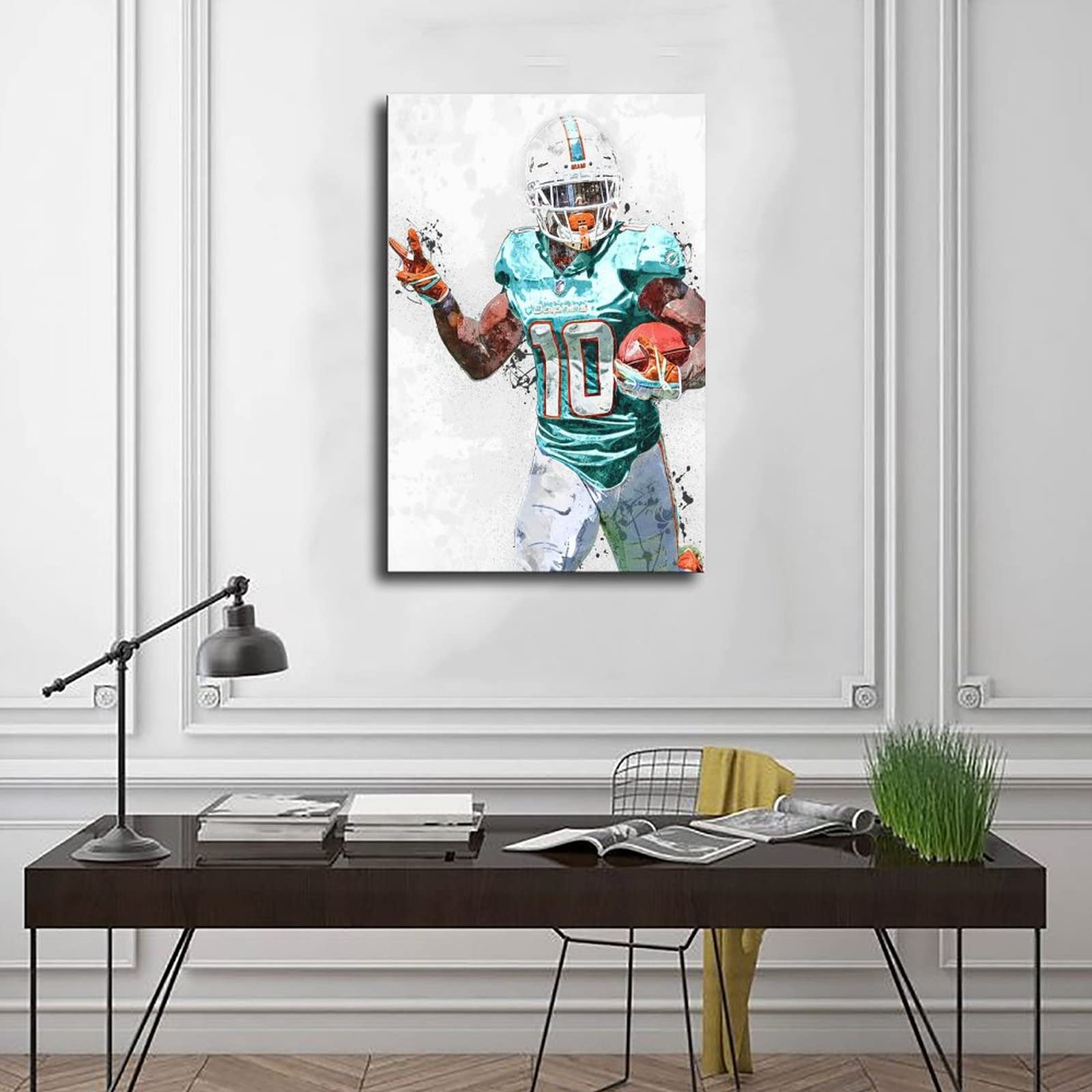 Tyreek Hill Poster Canvas Poster Bedroom Decor Sports Landscape Office Room Decor Gift Unframe: 16X24Inch(40X60Cm)